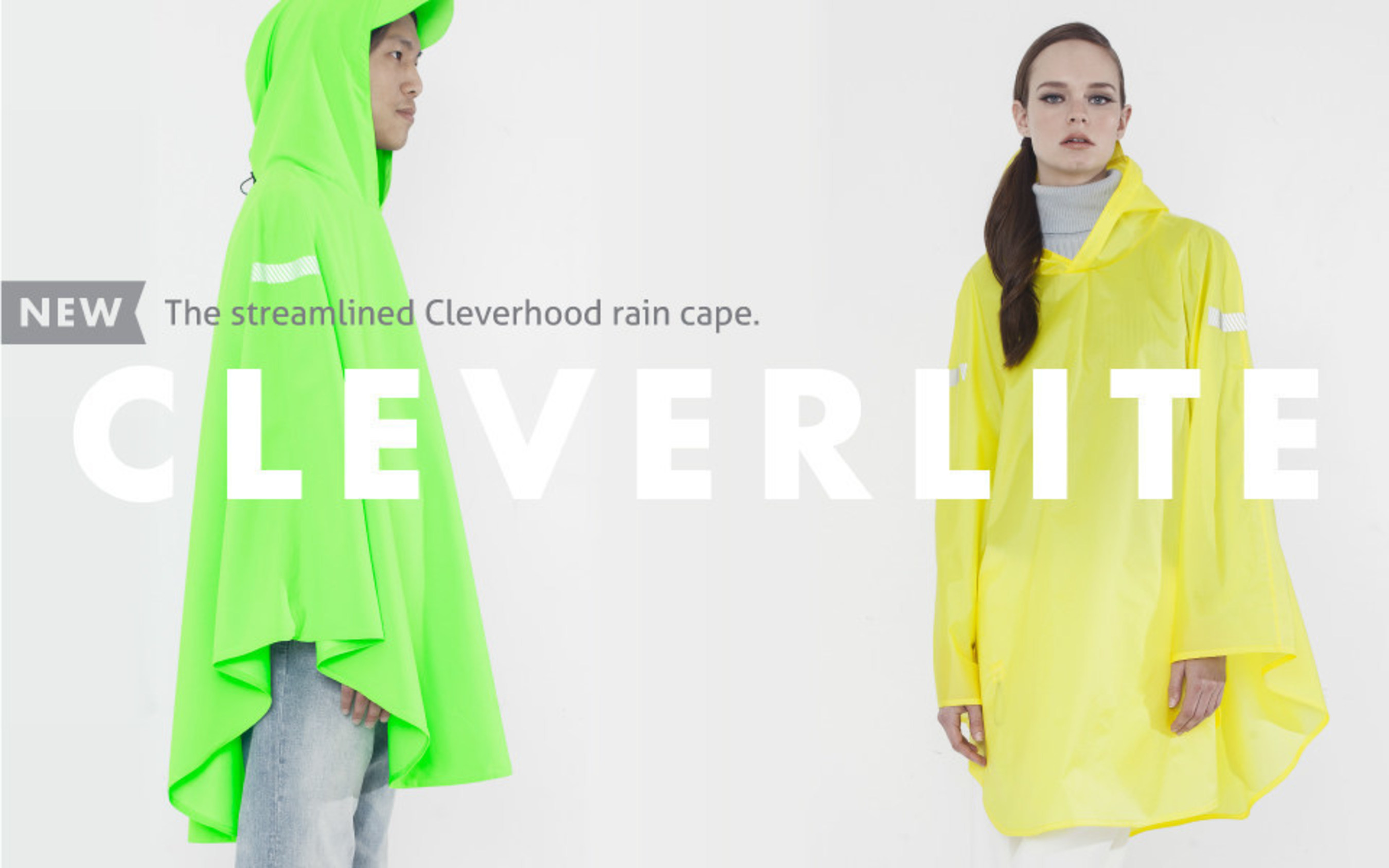 Cleverhood's new line of rain capes made in Fall River. Bike-ready for livable cities.