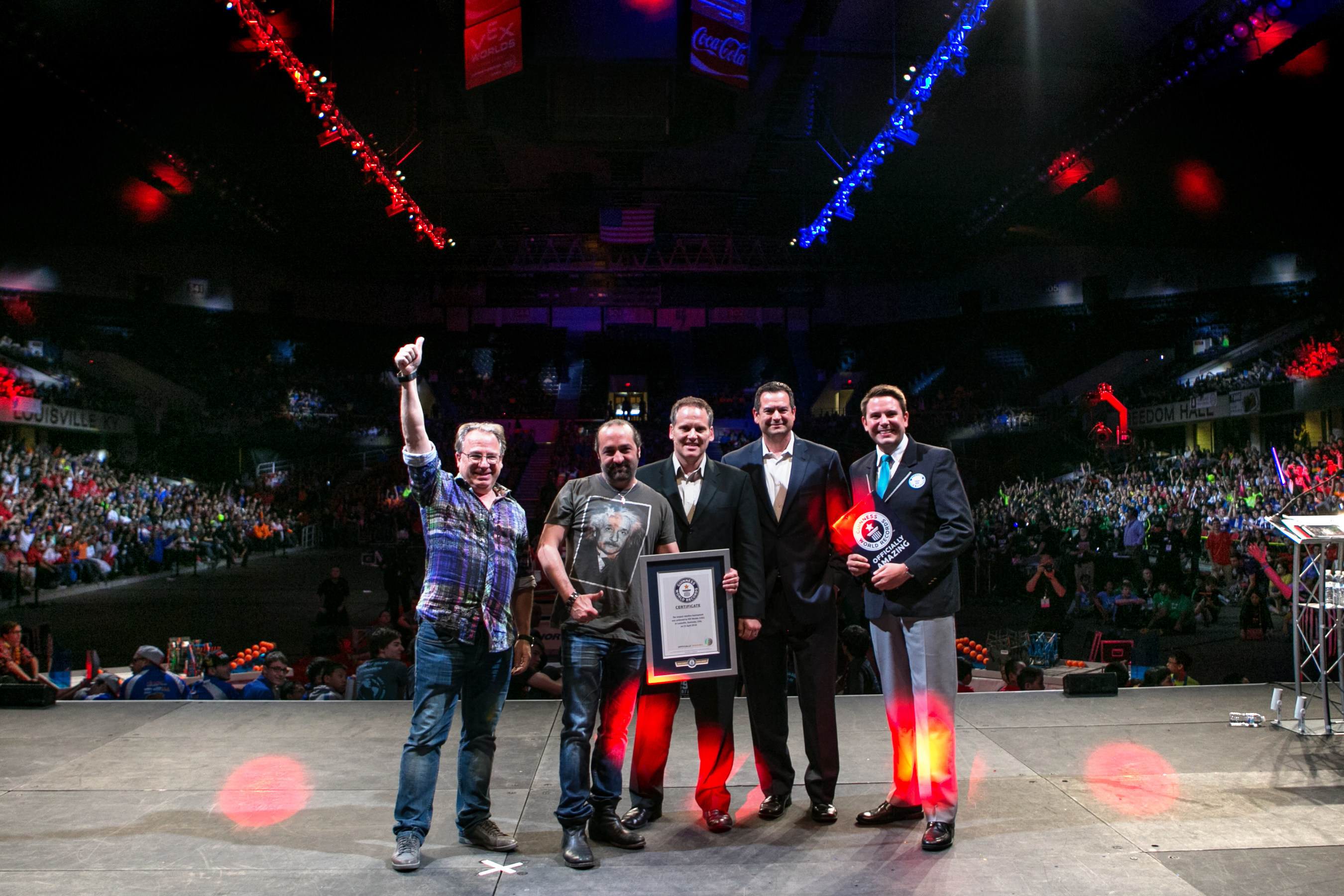 GUINNESS WORLD RECORDS(TM) title achieved at VEX Worlds for the largest student-led robotics competition!