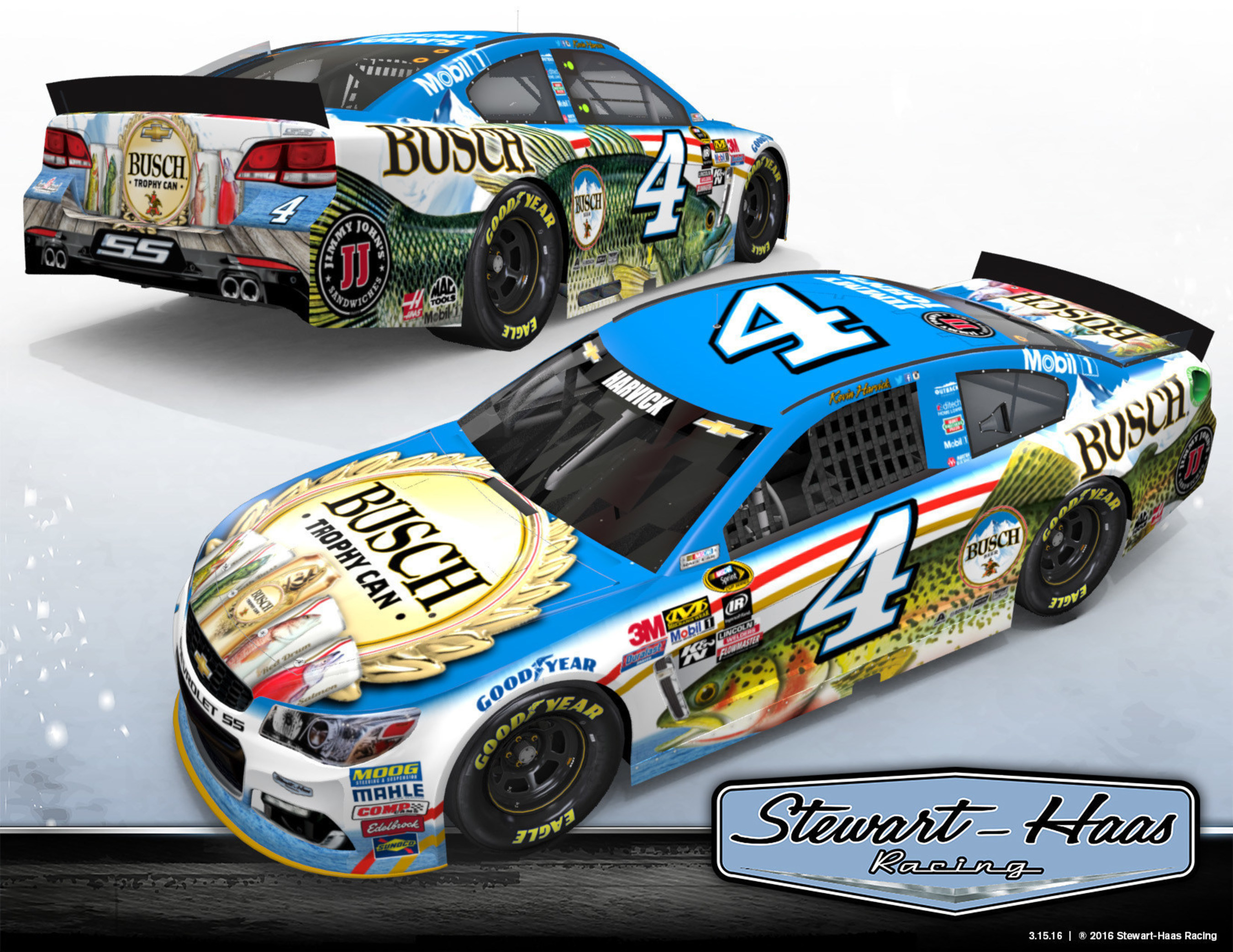 Busch beer's popular fishing promotion is back with a new twist, giving consumers the chance to win the ultimate fishing getaway with pro fisherman and seven time Angler of the Year, Kevin VanDam. The brand's 2016 campaign kicks off on May 1 when NASCAR driver Kevin Harvick's No. 4 Chevrolet SS for Stewart-Haas Racing (SHR) sports a special-edition Busch fishing paint scheme during the GEICO 500 Sprint Cup Series race at Talladega (Alabama) Superspeedway.