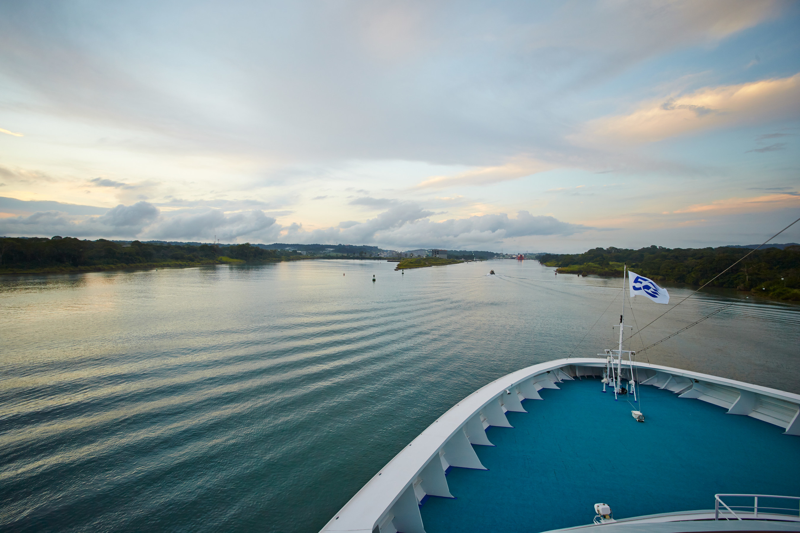 Cruise ship captains and their guests get a front row seat to amazing destinations including the Panama Canal. (Photo credit: Princess Cruises)