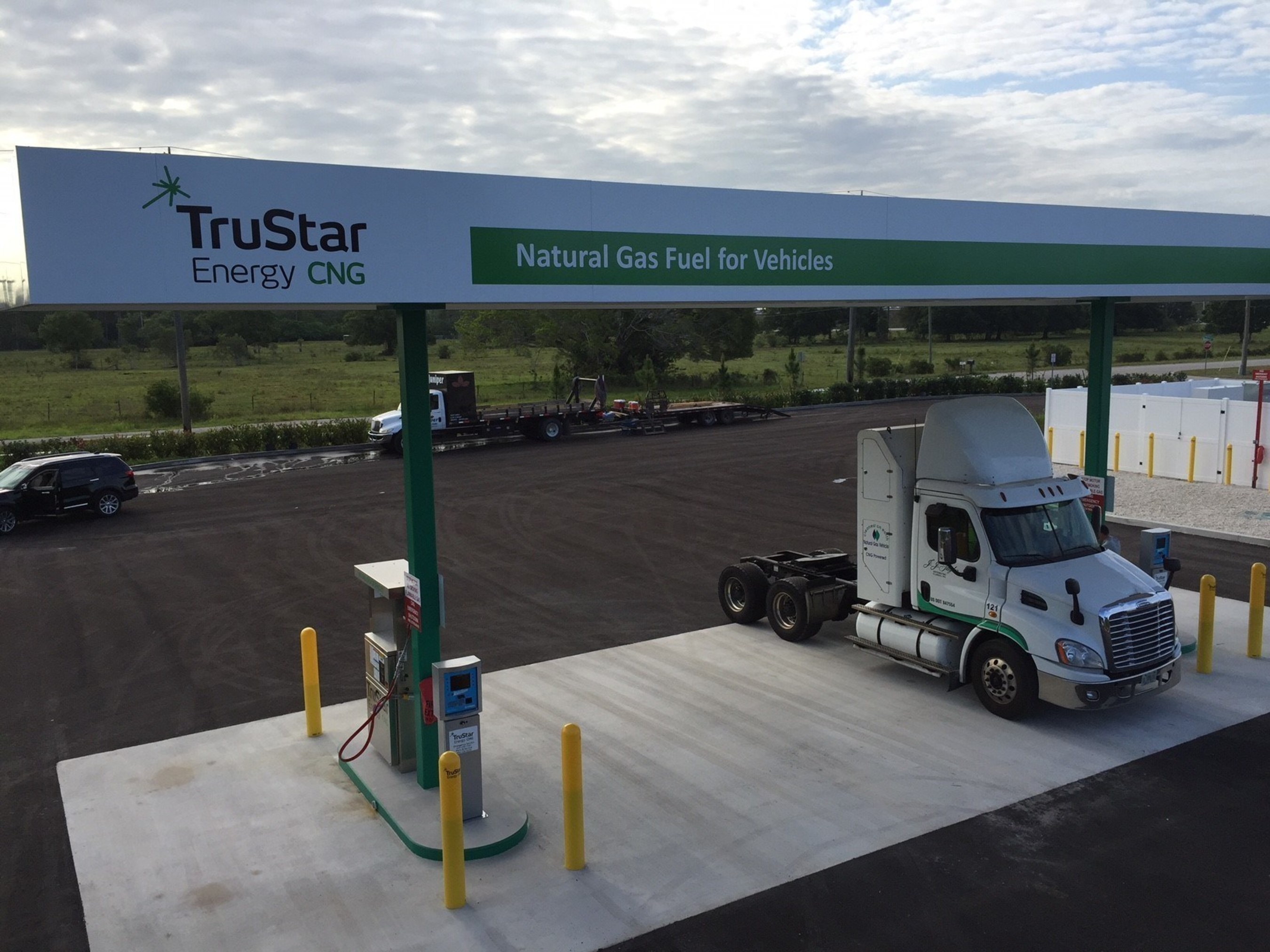 TruStar Energy-owned public CNG fueling station at 5345 Dividend Drive, Fort Myers, Florida.