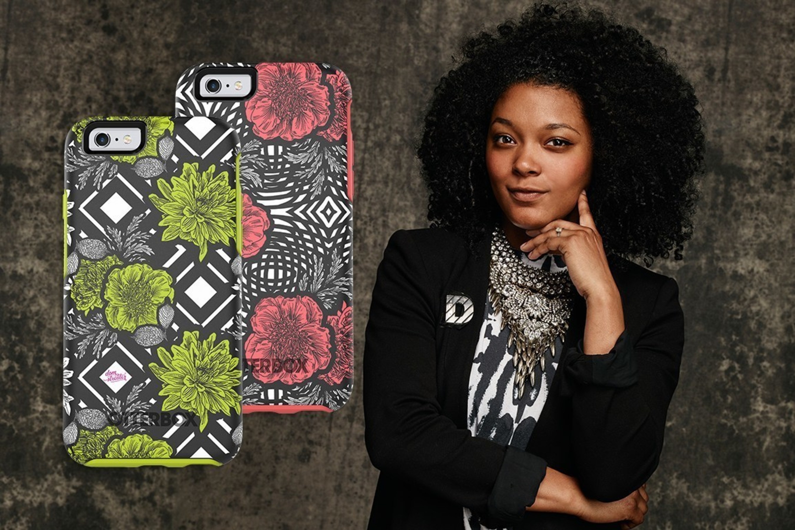 'Green Diamond' and 'Pink Swirl' Symmetry Series cases are available now for iPhone 6/6s, iPhone 6 Plus/6s Plus and GALAXY S7. The cases were designed in collaboration with Philadelphia-based designer and Project Runway All Stars contestant Dom Streater.