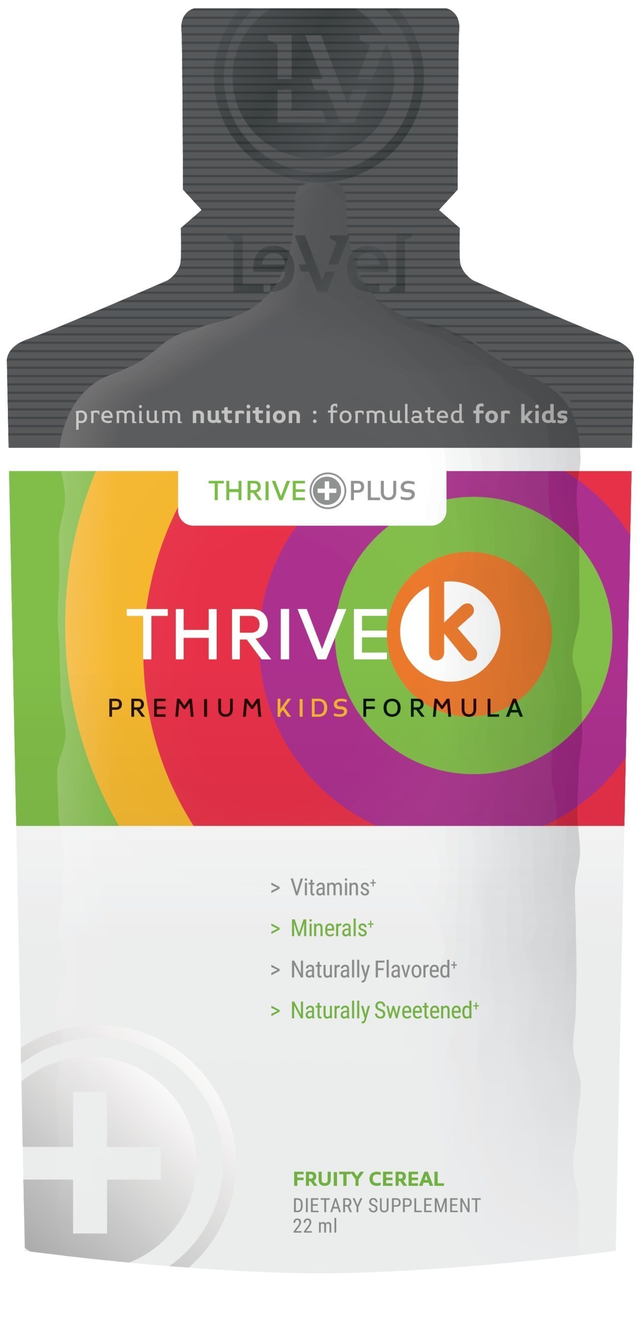 THRIVE K for Kids, a new great-tasting proprietary children's multivitamin and mineral blend in an easily consumable gel form.