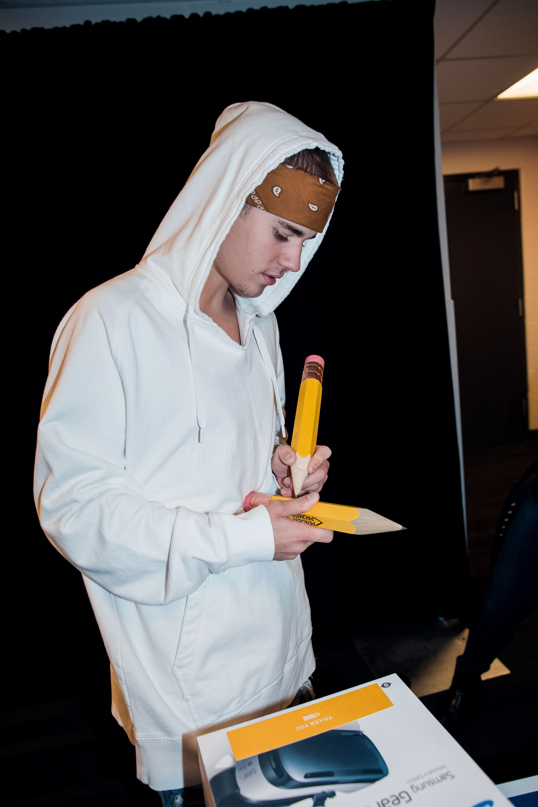 Pencils of Promise honors Justin Bieber as First-Ever PoP Global Ambassador just prior to his sold out show at the Barclays Center in Brooklyn, New York on May 4. (Credit: Rory Kramer)