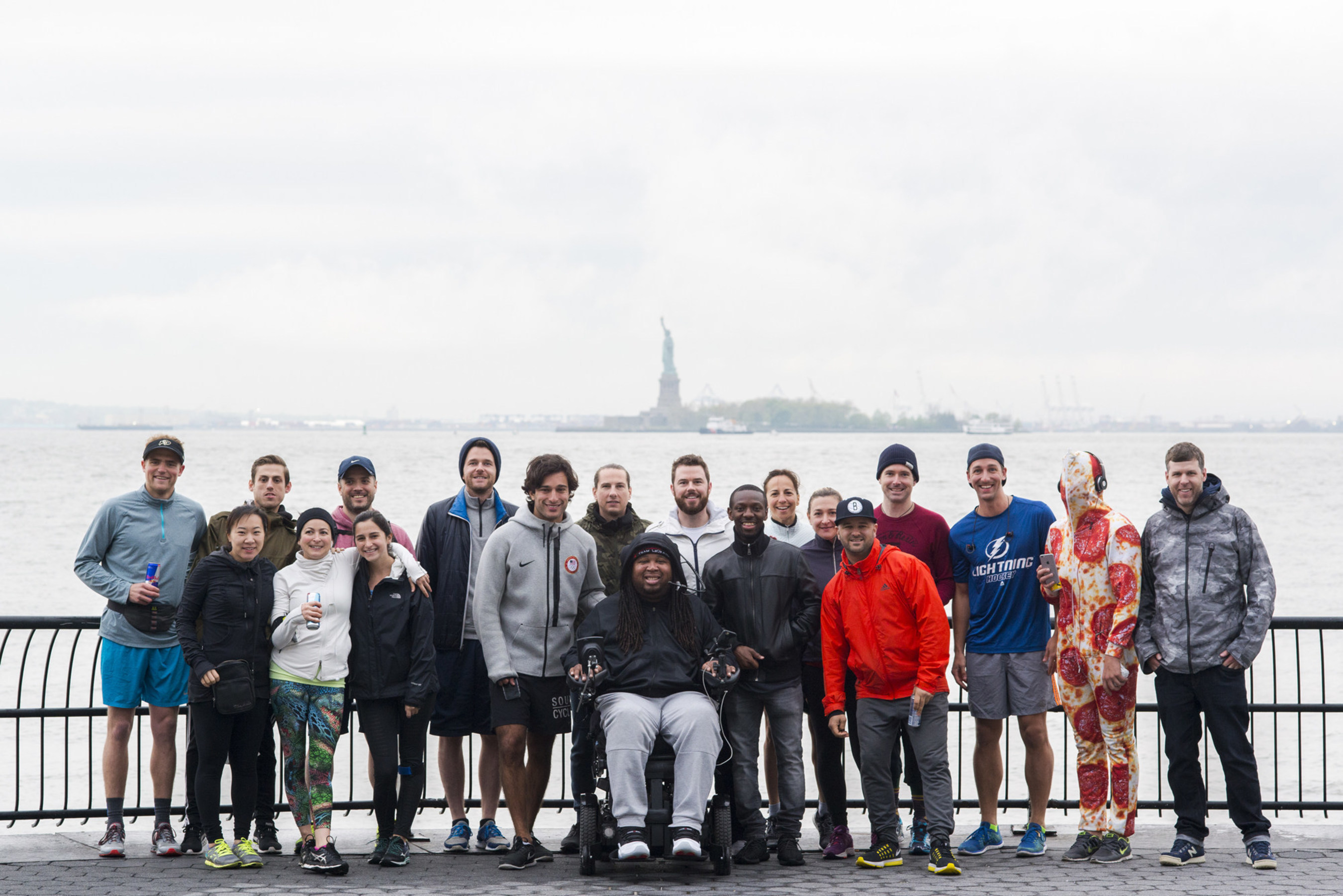 Eric LeGrand, a former Rutgers football player who was paralyzed in a 2010 game, hosted a Mother's Day Selfie Run with his mom Karen in New York's Battery Park to celebrate the Wings for Life World Run. Eric is a leading voice in shining a light on spinal cord injury research.
