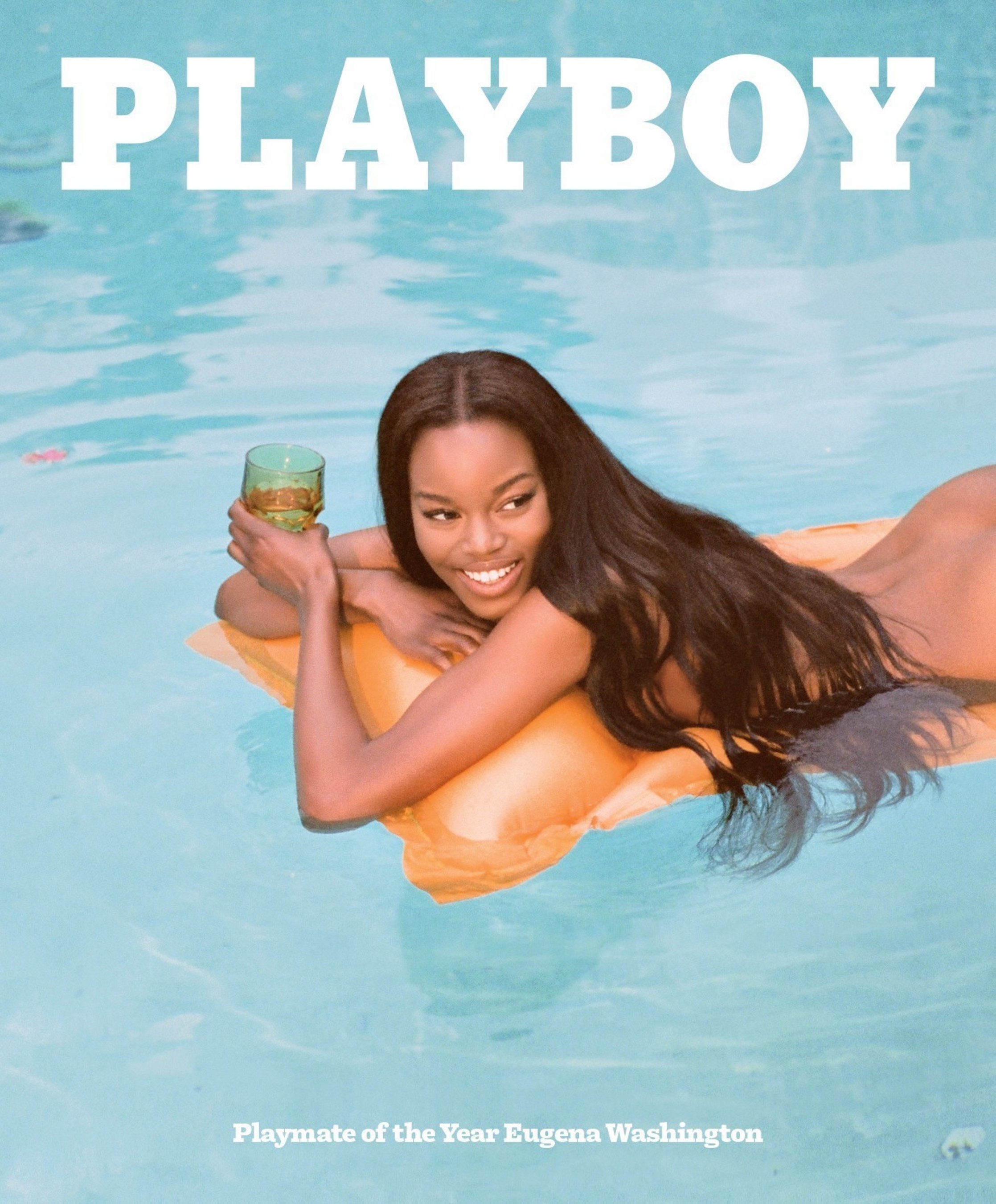 2016 Playmate of the Year Eugena Washington is featured on the cover of Playboy magazine's June 2016 issue.  She was officially introduced on Wednesday, May 11, 2016 at the Playboy Mansion in Holmby Hills, California. (Photo courtesy Playboy/Jason Lee Parry.)