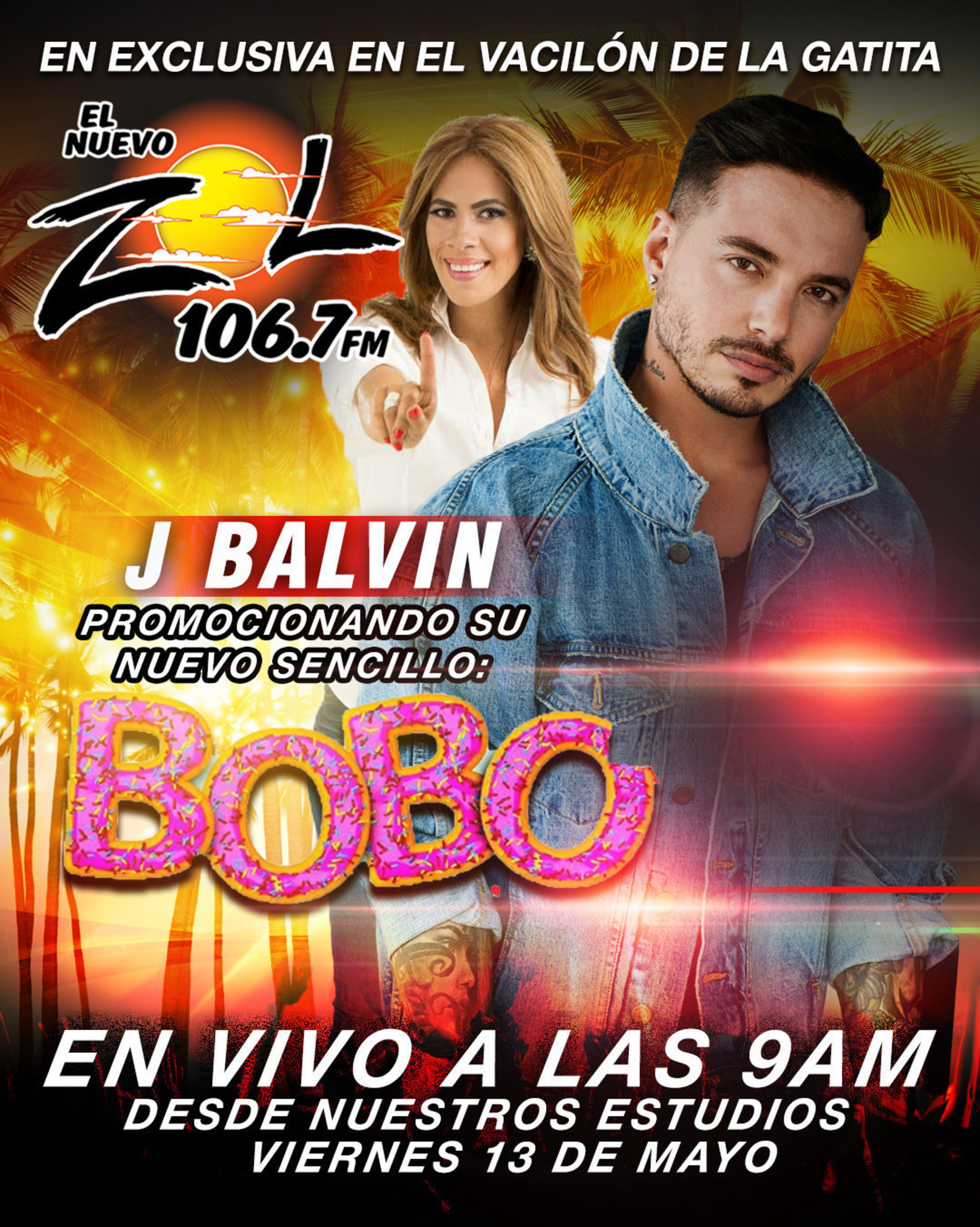 Spanish Broadcasting System, Inc. (SBS) radio presenta el estreno mundial del ultimo sencillo de J Balvin, "Bobo"
