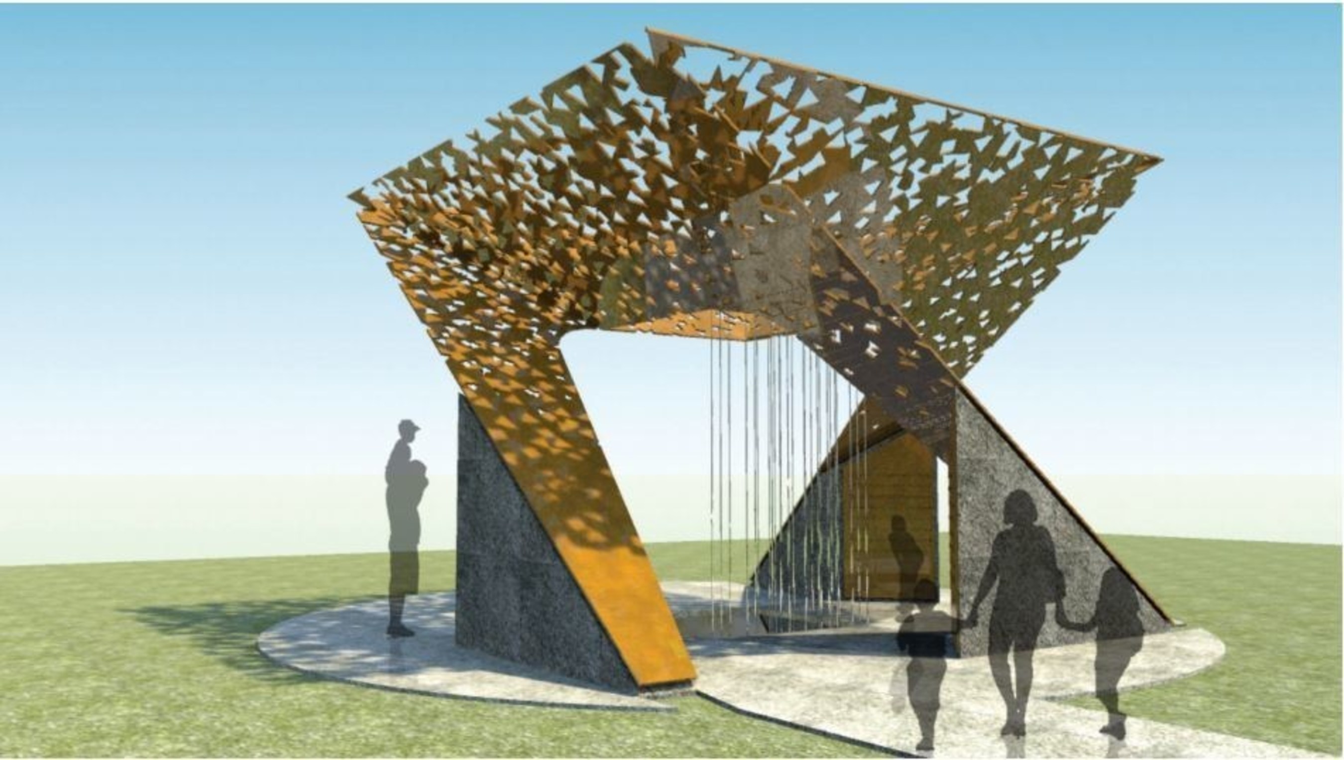 Rendering of the winning human rights memorial honoring the late Nelson Mandela. (photo courtesy of Moody Nolan Architects)