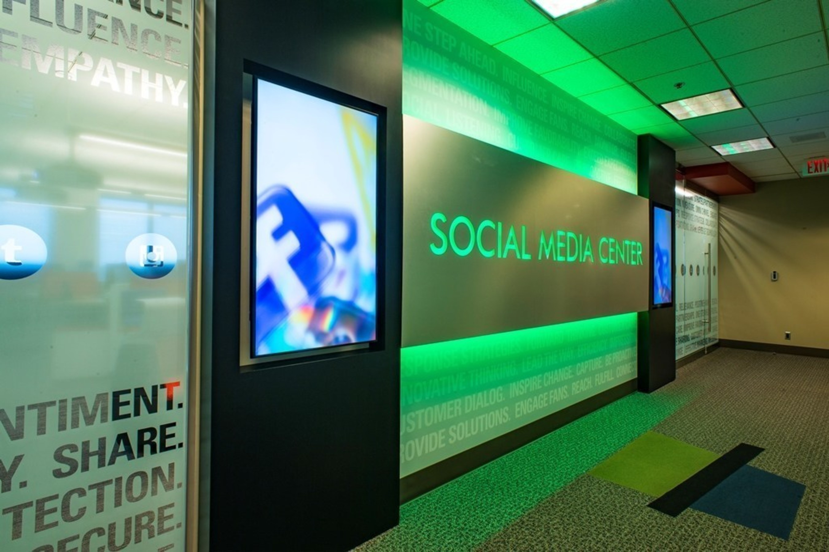 The exterior of Georgia Power's new Social Media Center in Atlanta. The new center is located near the Georgia Power Storm Center, facilitating fast and accurate social media communication with customers during severe weather.
