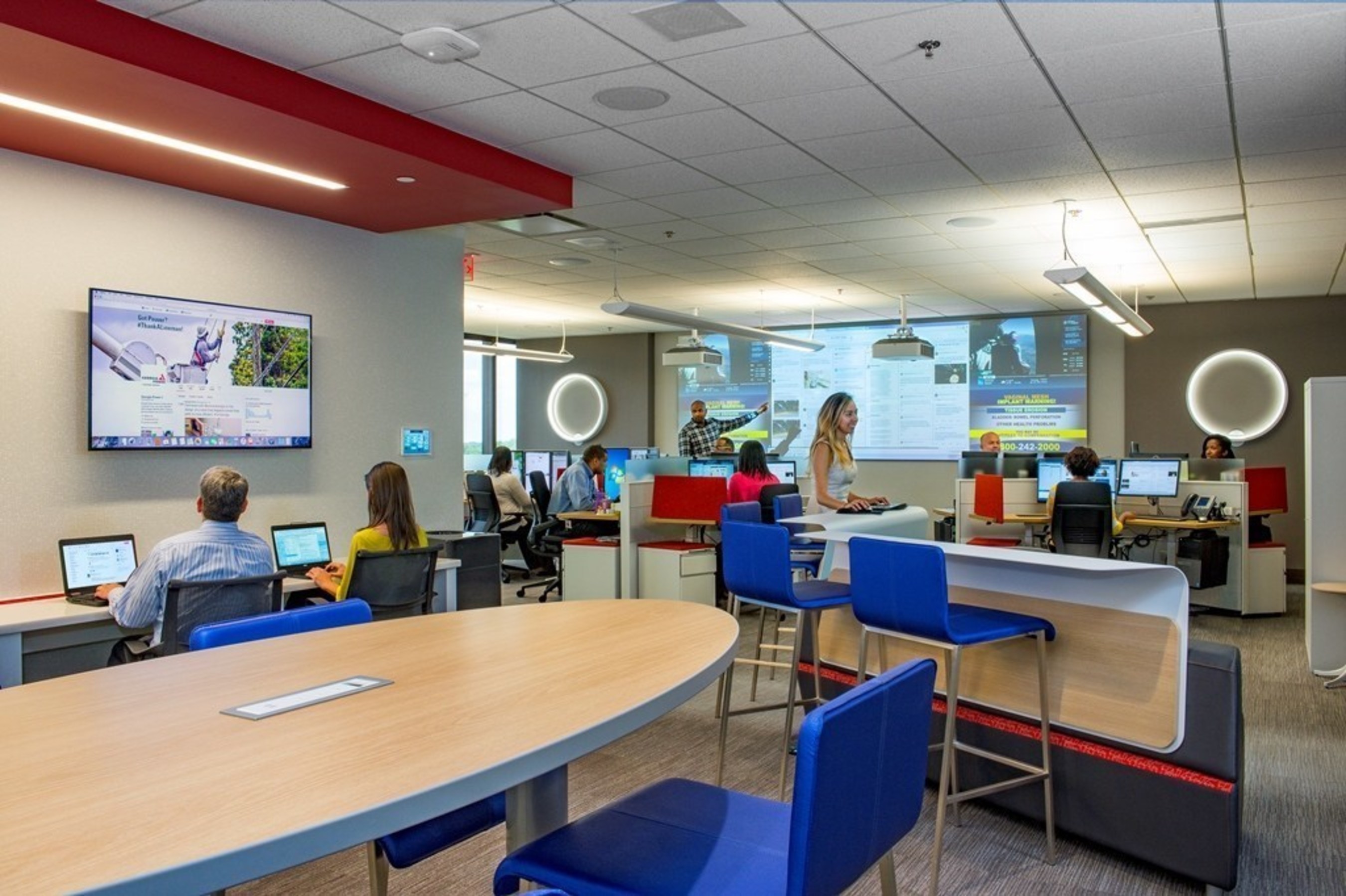 Inside Georgia Power's new Social Media Center. The company currently engages with customers more than 6,000 times every month on social media and works to provide useful information on energy efficiency, solar energy, electrical safety and more.