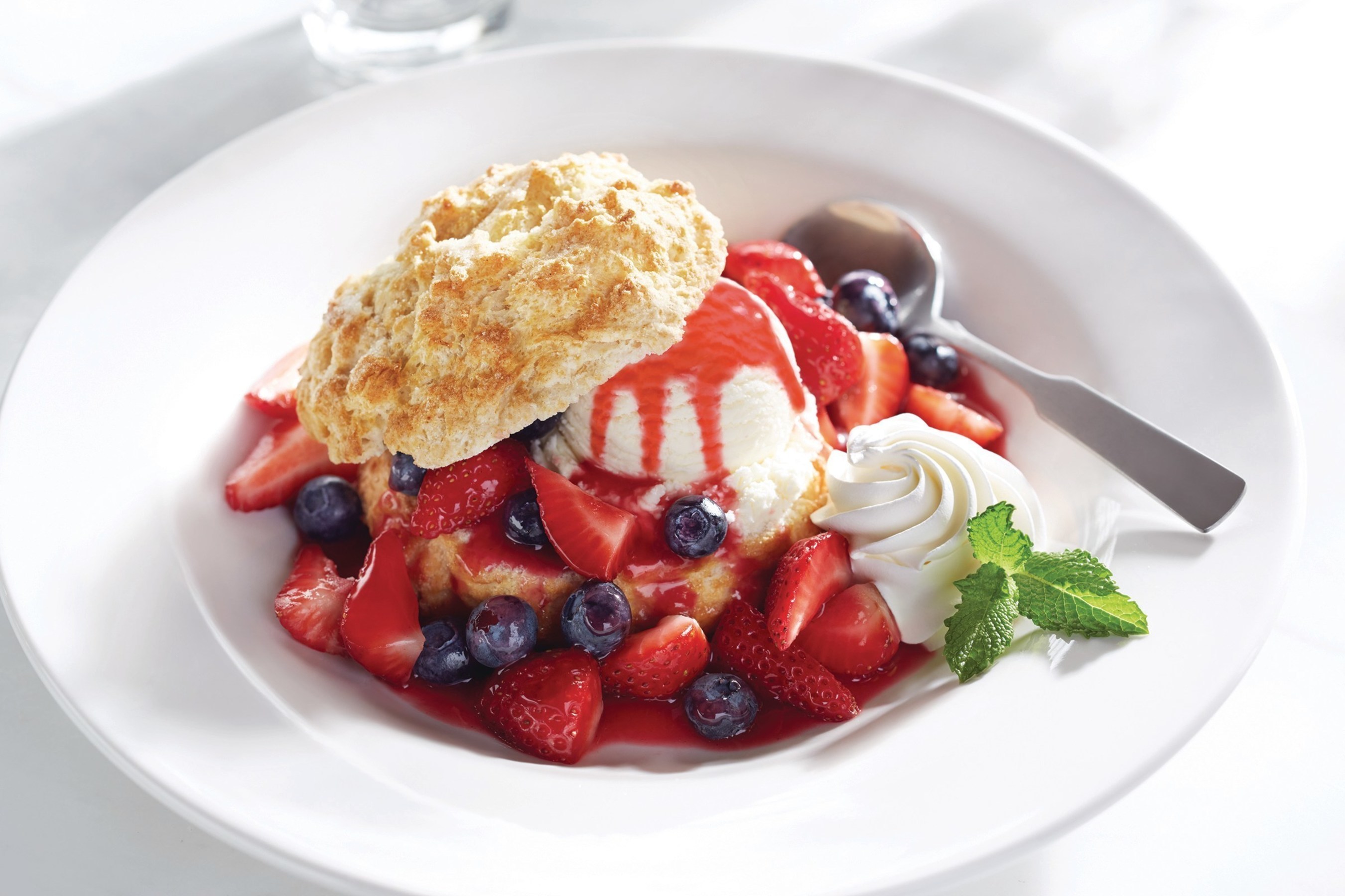 Red Lobster's new Homemade Berry Shore-Cake(TM) features a hand-crafted, light and buttery shortcake that's filled with summer's best berries - strawberries and blueberries - and served with vanilla ice cream.
