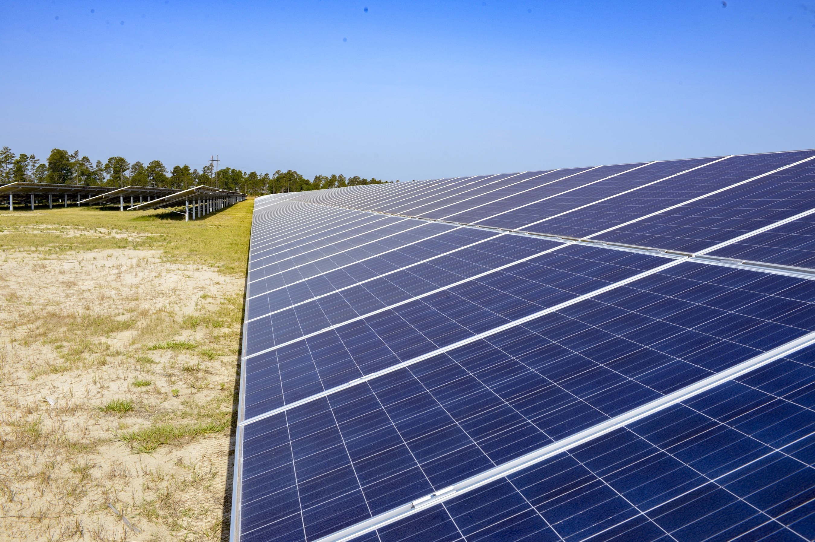 The 200-plus acre Fort Benning solar site uses nearly 134,000 photovoltaic panels to produce energy for Georgia homes and businesses.