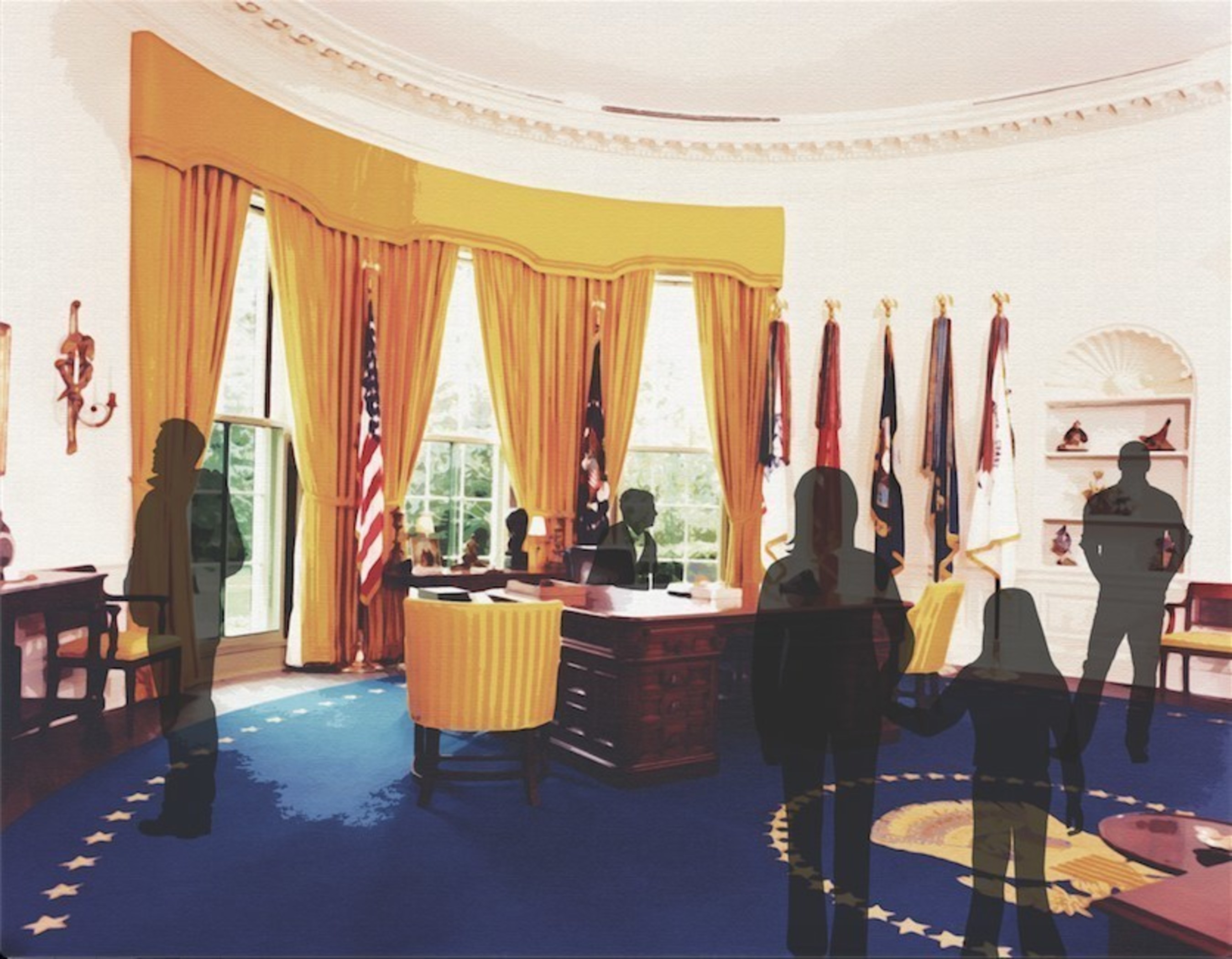An exact replica of President Nixon's Oval Office will be the centerpiece of the New Nixon Library opening Oct. 14, 2016. The Oval Office exhibit is a gift of Ambassador and Mrs. George L. Argyros.