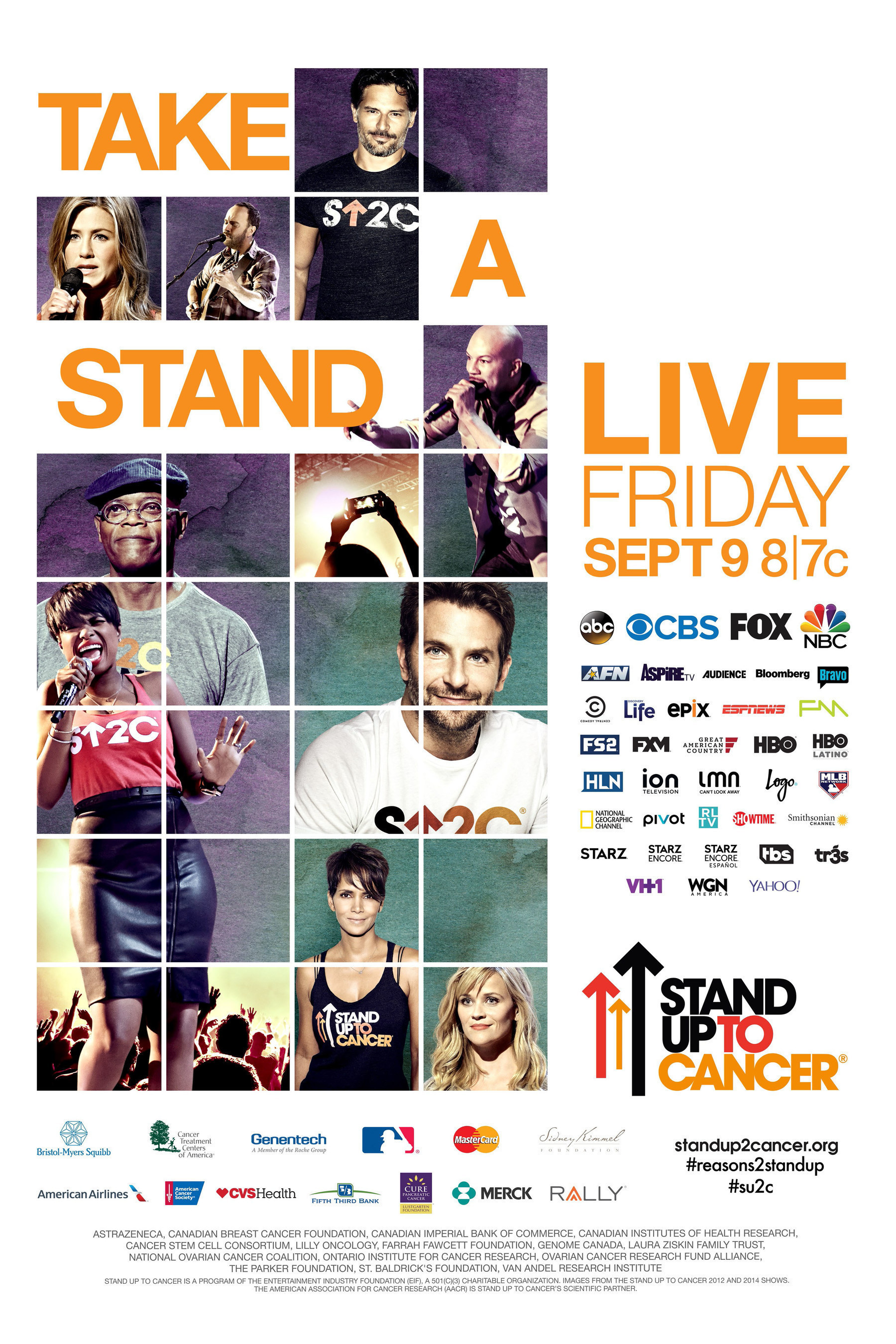 STAND UP TO CANCER RETURNS FOR FIFTH LIVE ROADBLOCK TELECAST FRIDAY, SEPTEMBER 9