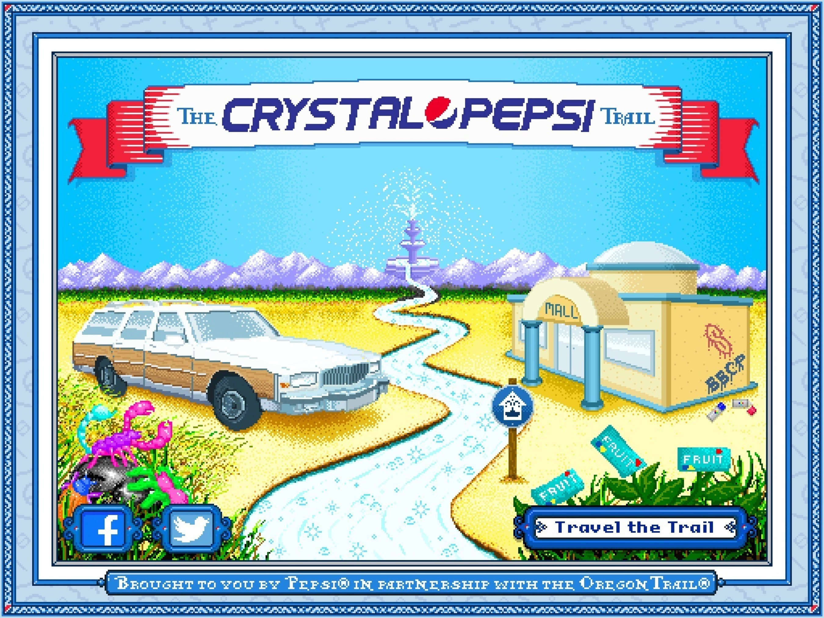 Pepsi will release "The Crystal Pepsi Trail" online, a take on the popular 90s computer game "The Oregon Trail."