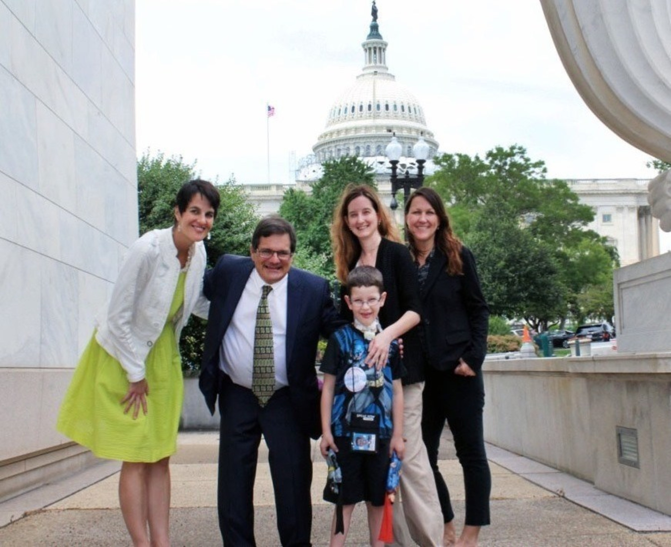 Congressman Gus Bilirakis meets with Keri Eisenbeis, director of Government Relations for BayCare Health System, St. Joseph's Children's Hospital patient Lakota Lockhart and his mother Krystal Lockhart, and Amy Gall, communications coordinator with St. Joseph's Children's Hospital, during Family Advocacy Day June 22, 2016.