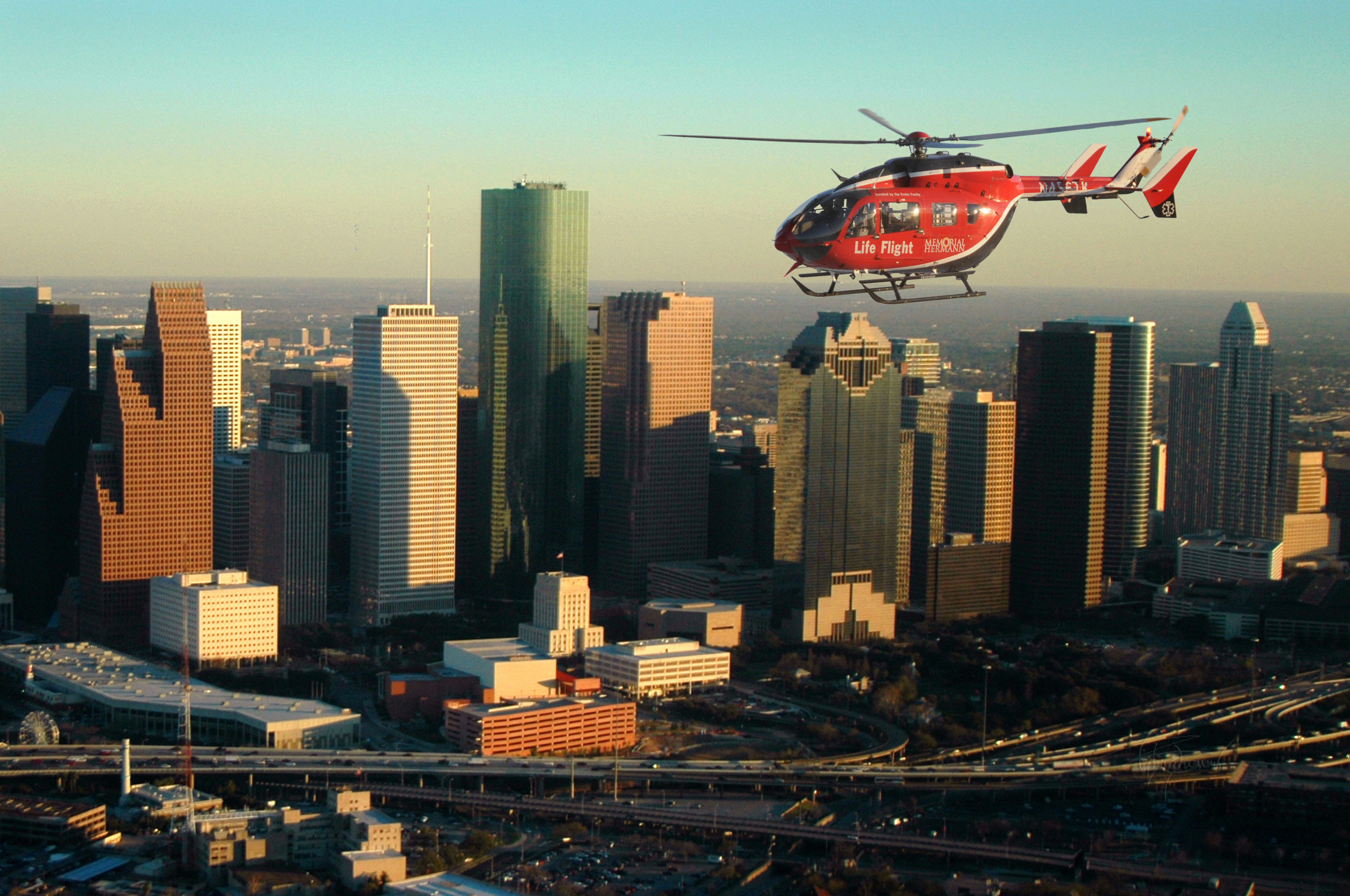 Memorial Hermann Life Flight(R) serves the community within a 150-mile radius of the Texas Medical Center and plays a critical role in Memorial Hermann's integrated trauma network.
