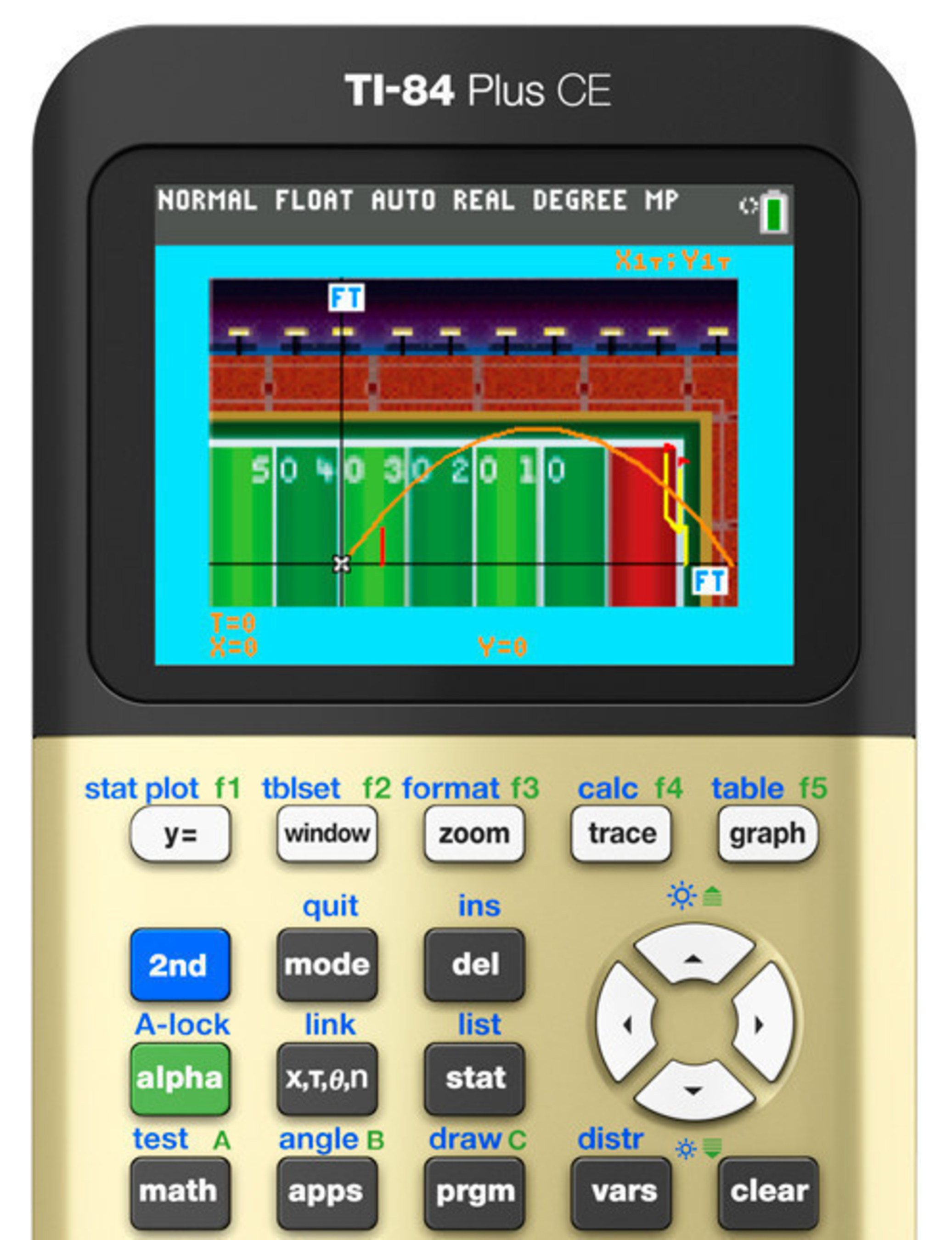 TI's newest activity for the TI-84 Plus family of graphing calculators, "Field Goal for the Win!," shows students how sports and STEM subjects intersect.