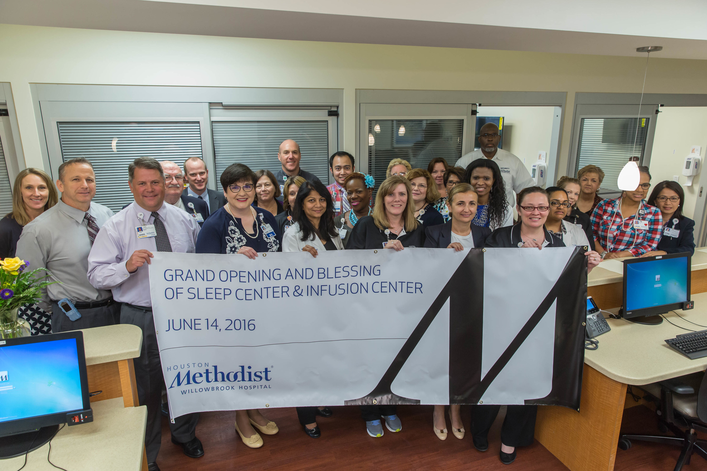 Houston Methodist Willowbrook Hospital celebrates opening of new Sleep Center and Infusion Center.