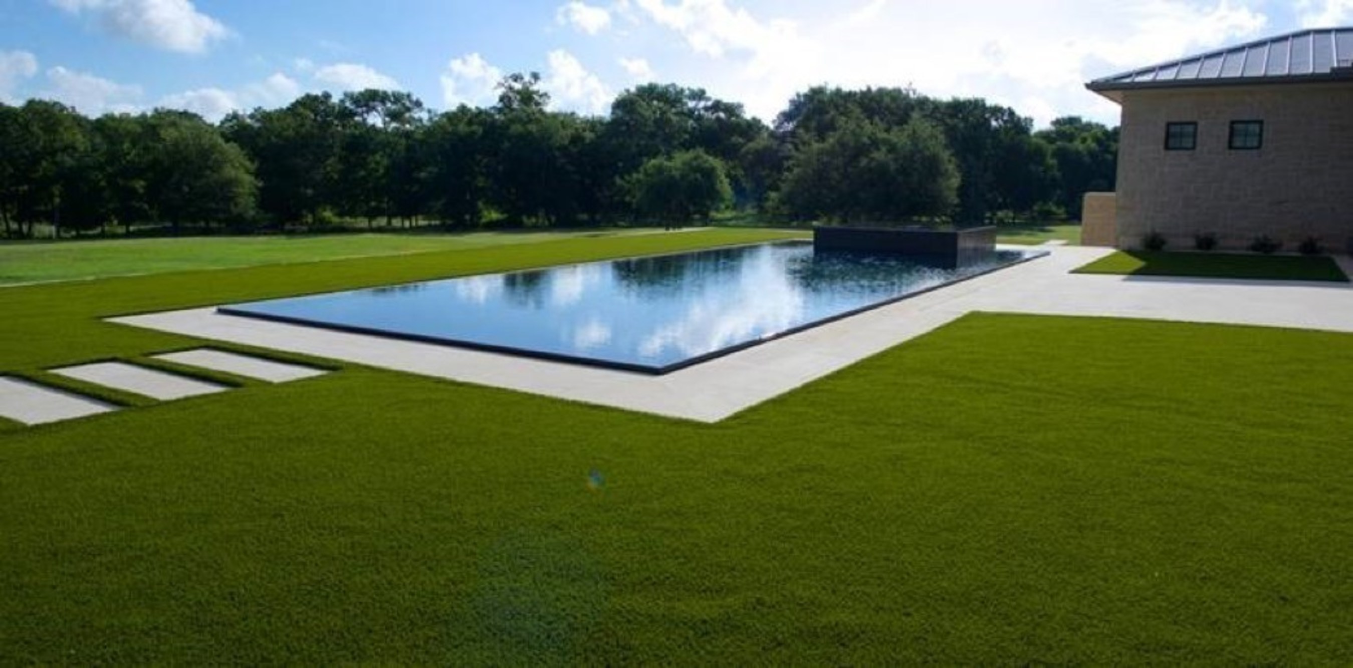 LawnPop artificial grass installation at a home in Austin, Texas.