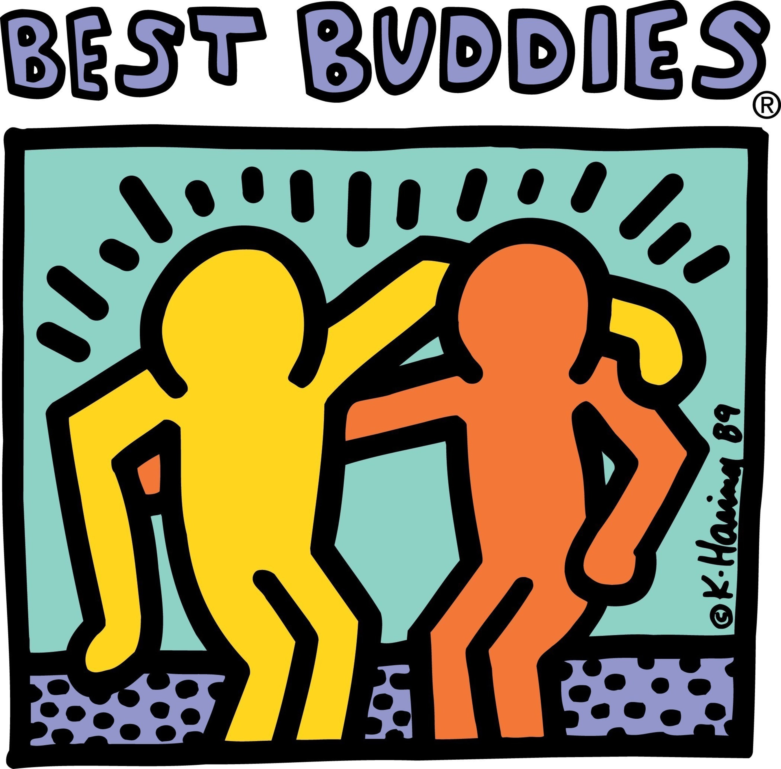 The Best Buddies logo, designed by renowned artist, Keith Haring.