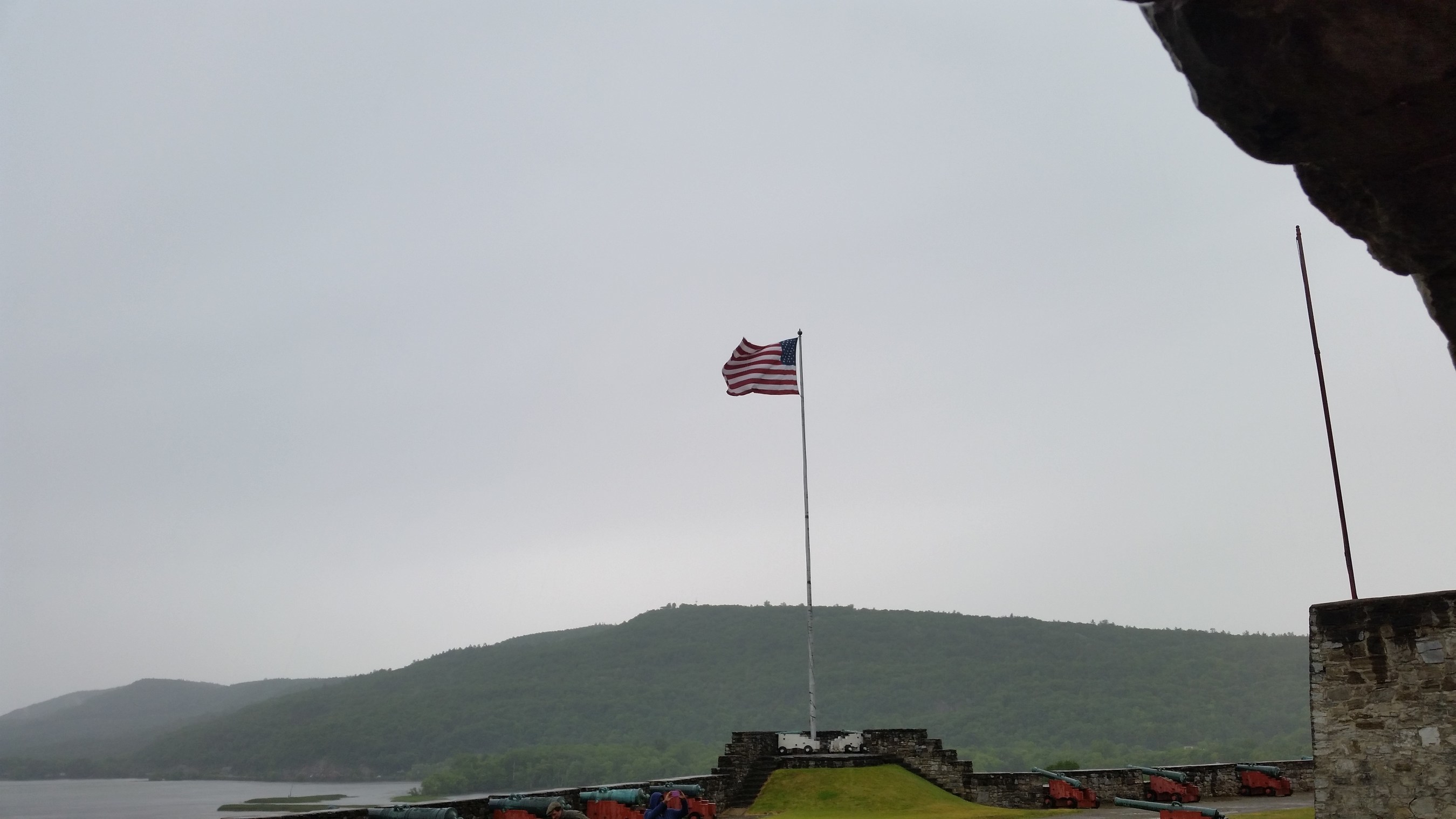 Injured veterans recently toured Fort Ticonderoga with Wounded Warrior Project in Ticonderoga, N.Y. During the tour, warriors saw many areas and features, including a platform where the American flag flies toward Lake Champlain with Mount Defiance in the background. Image provided by warrior Eddie Carliell.