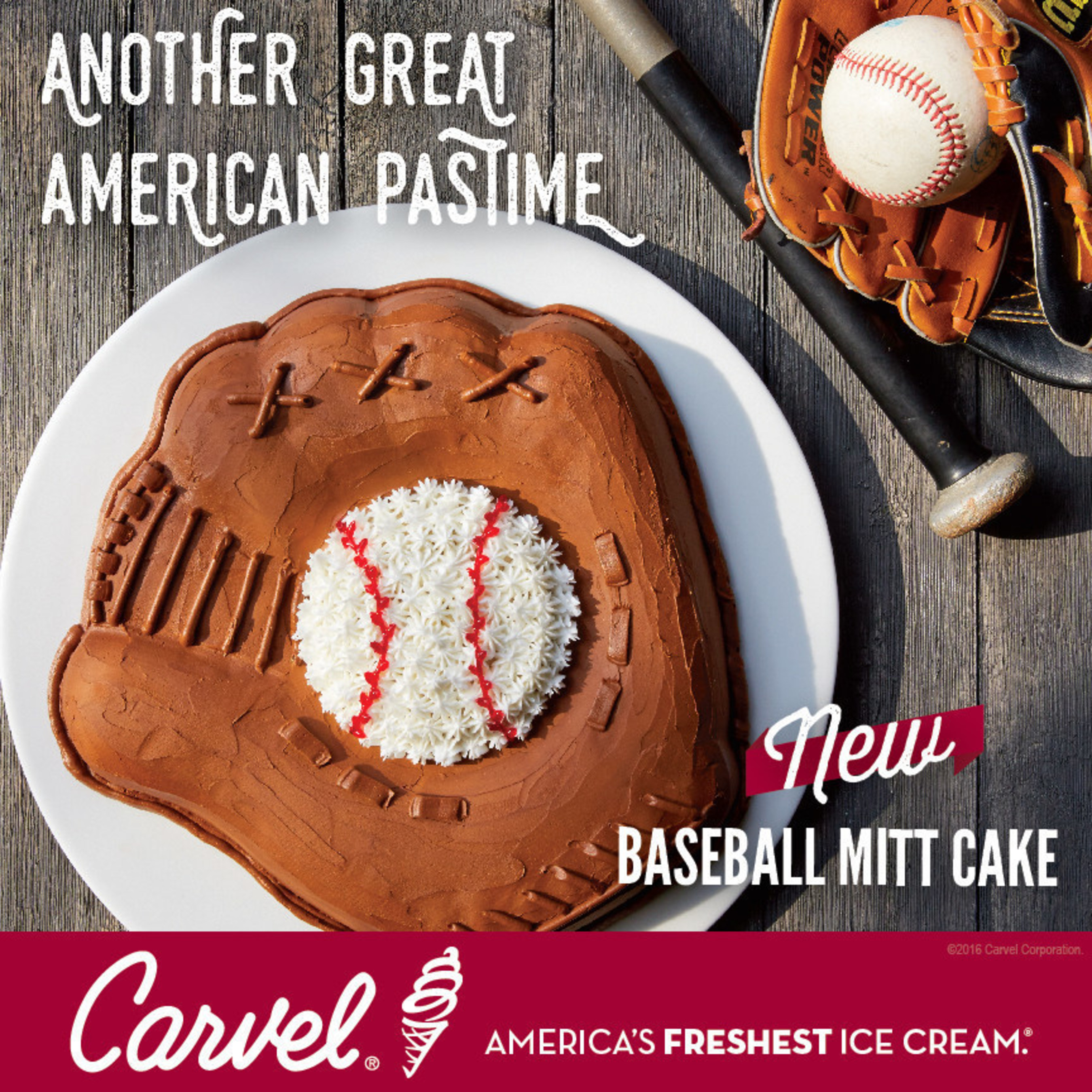 Carvel(R) Celebrates Young Baseball Fans Everywhere with New Baseball Mitt Ice Cream Cakes