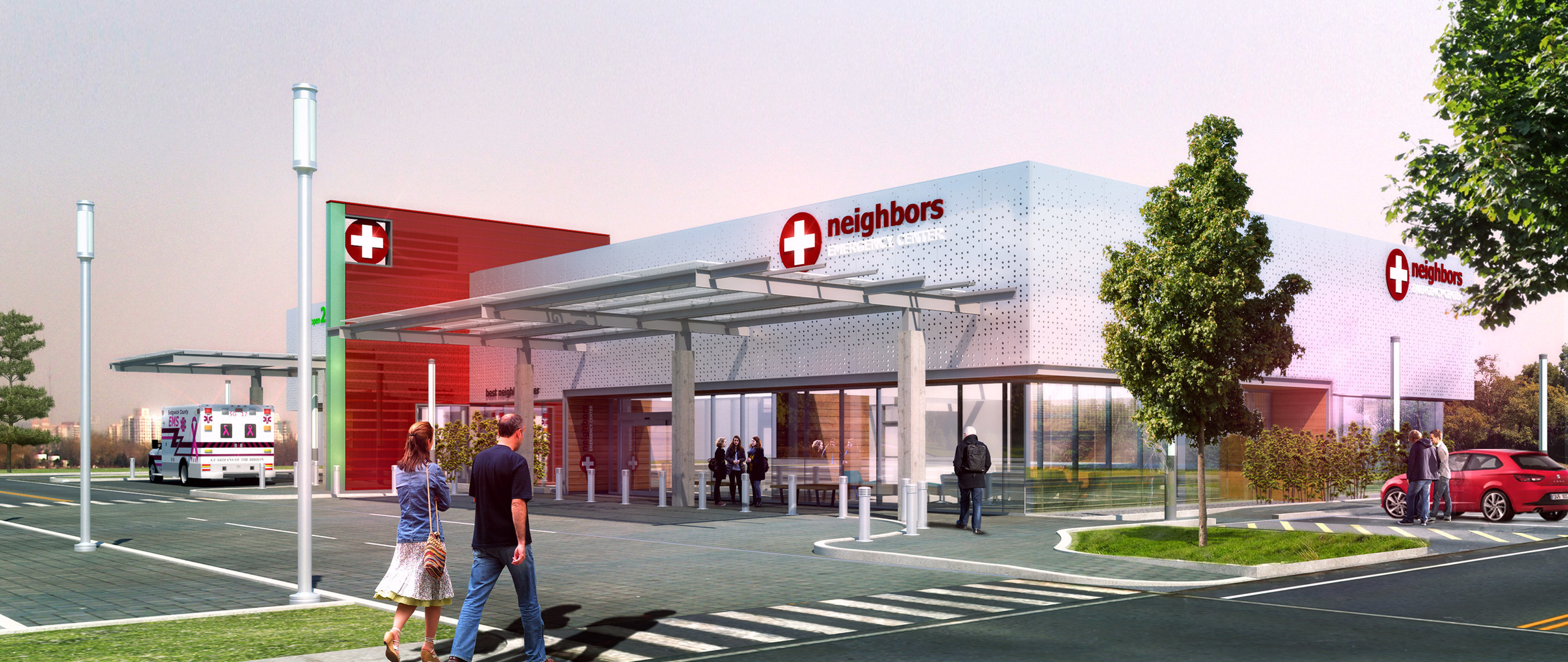 A rendering of the new San Angelo Neighbors Emergency Center, opening August 27th, 2016.