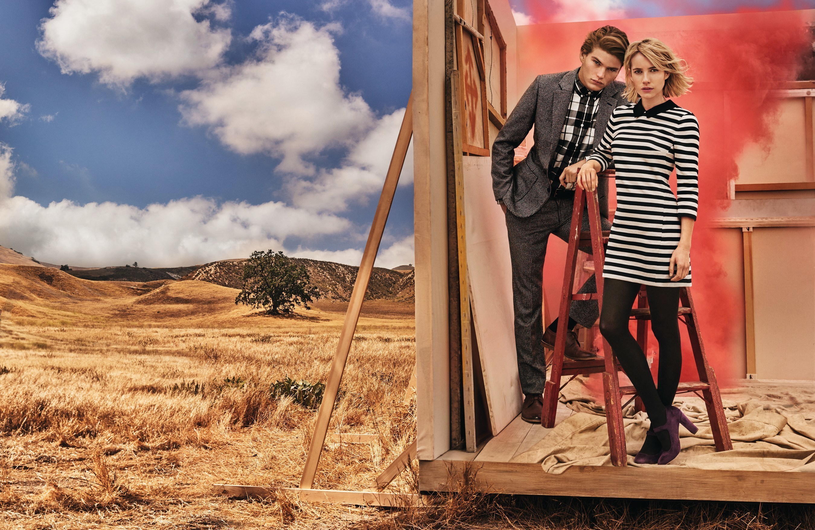 Emma Roberts has a new role, the face of Canvas by Lands' End's fall campaign. Photographed by Mario Testino, the campaign centers around the beautiful Roberts and Australian male model Jordan Barrett, wearing a mix of the pieces from the anticipated Canvas by Lands' End(TM) fall collection.