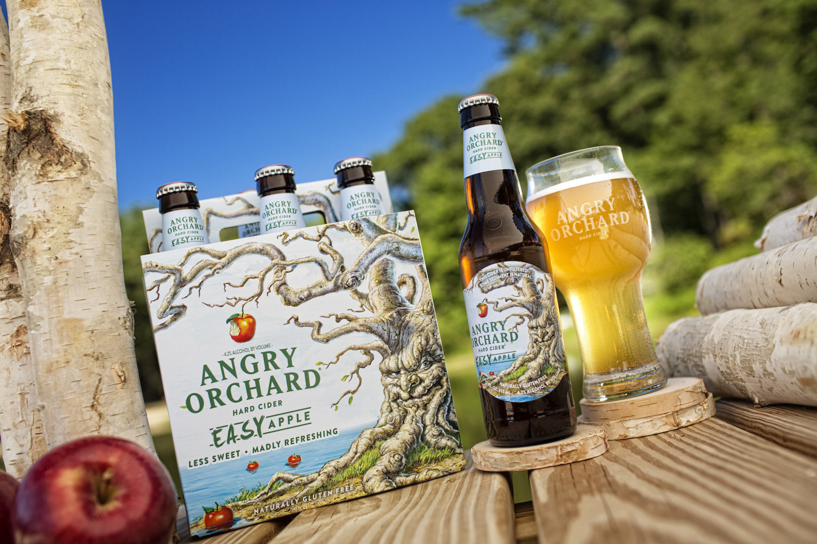 Angry Orchard introduces Easy Apple hard cider: less sweet, madly refreshing.