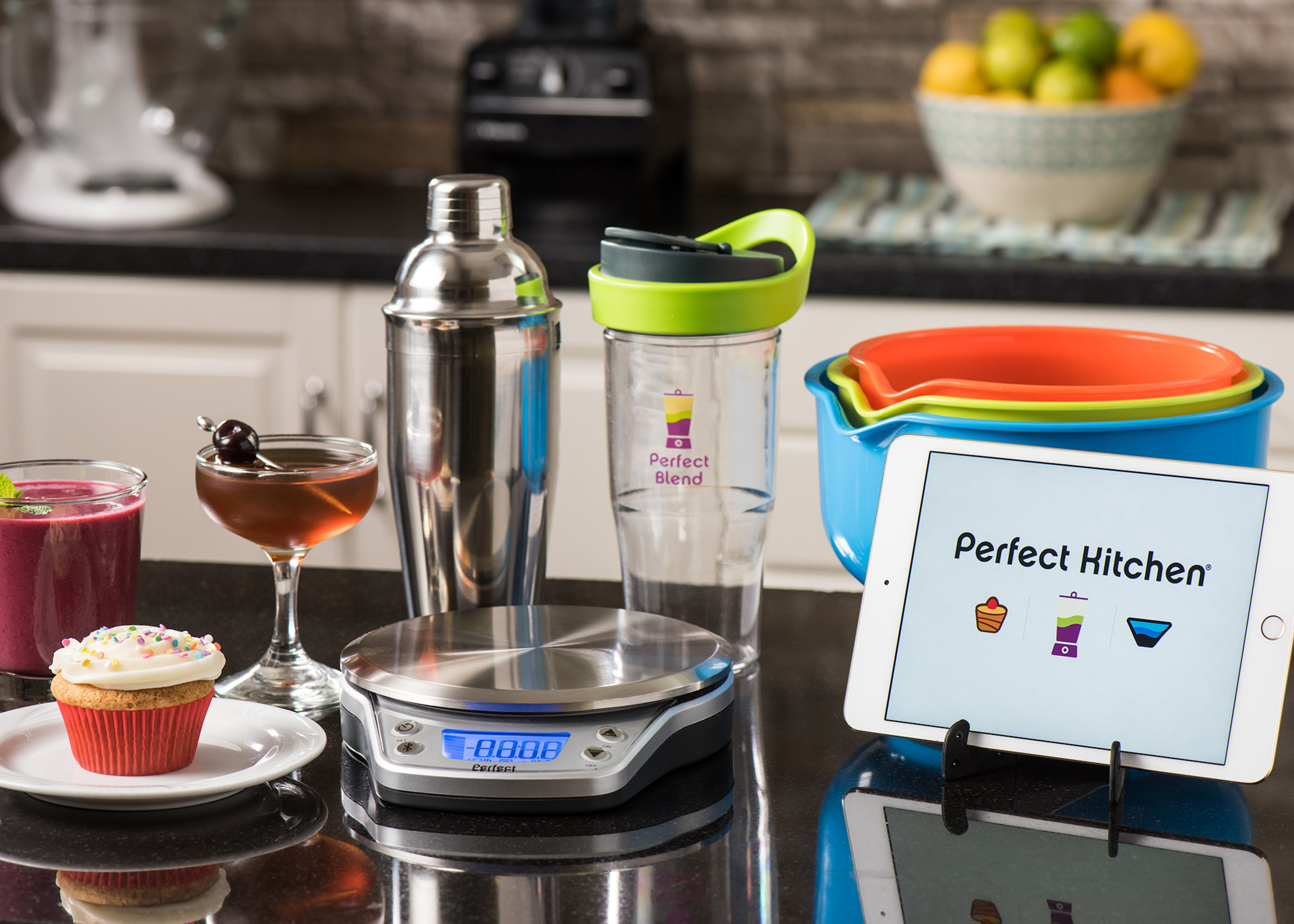 Perfect Kitchen PRO by Perfect Company is the ultimate smart scale and interactive recipe app system with everything home chefs need to create perfect drinks, baked goods and blended items. Available now exclusively at Sur La Table.