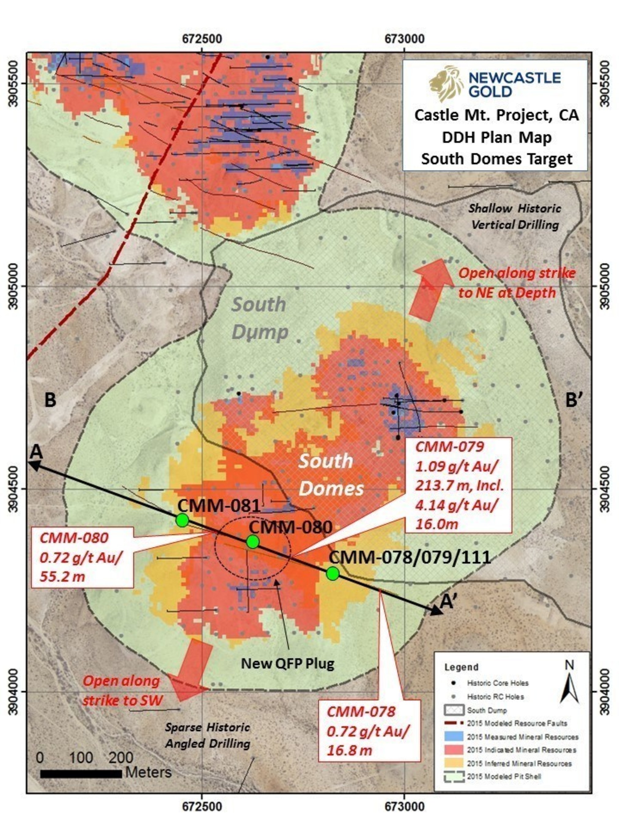 Castle Mt. Project, DHH Plan Map, South Domes Target