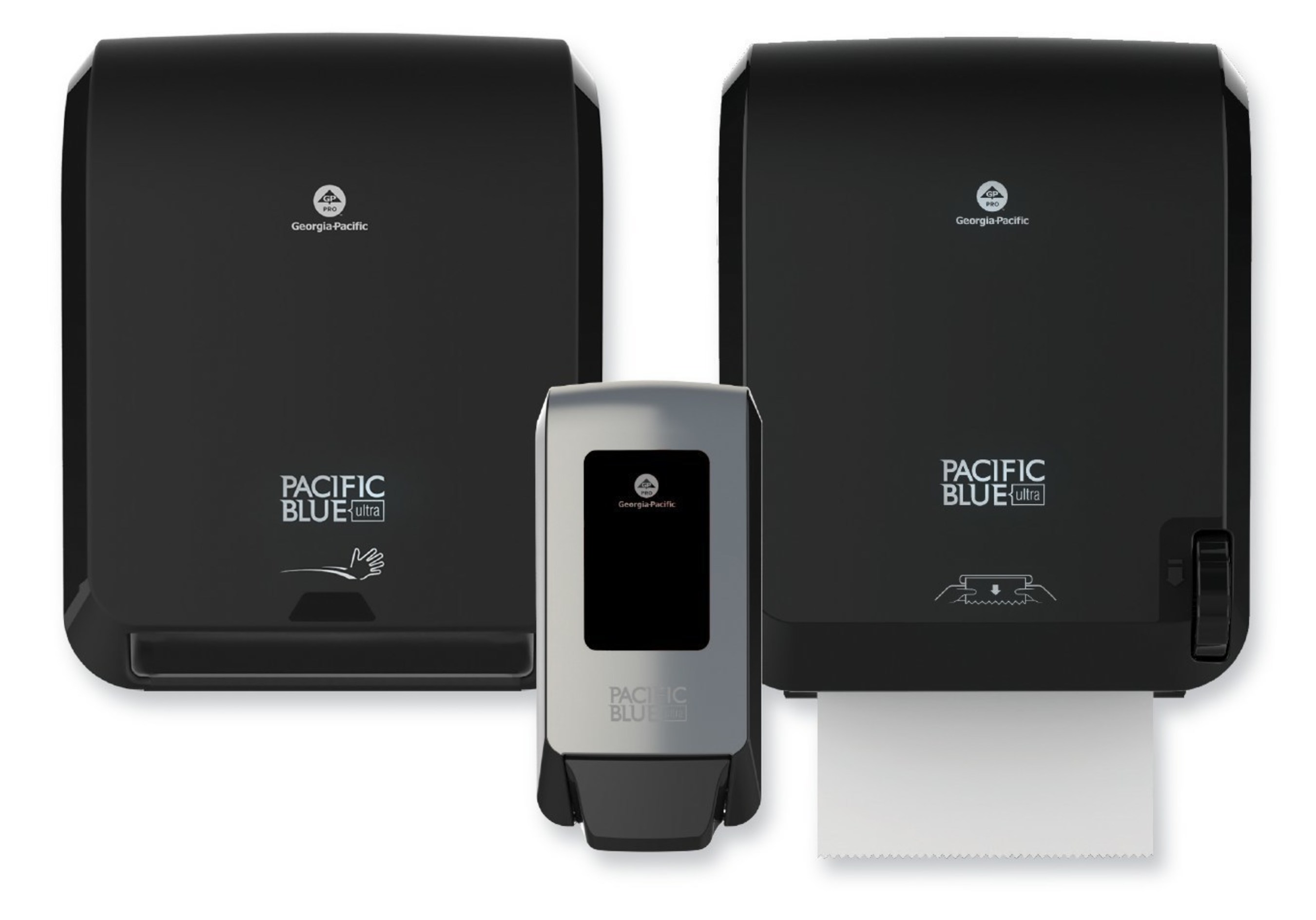 The new Pacific Blue Ultra line of paper towel and soap dispensers meets the everyday demands of facilities with special attention to efficiency, easy maintenance and affordability.