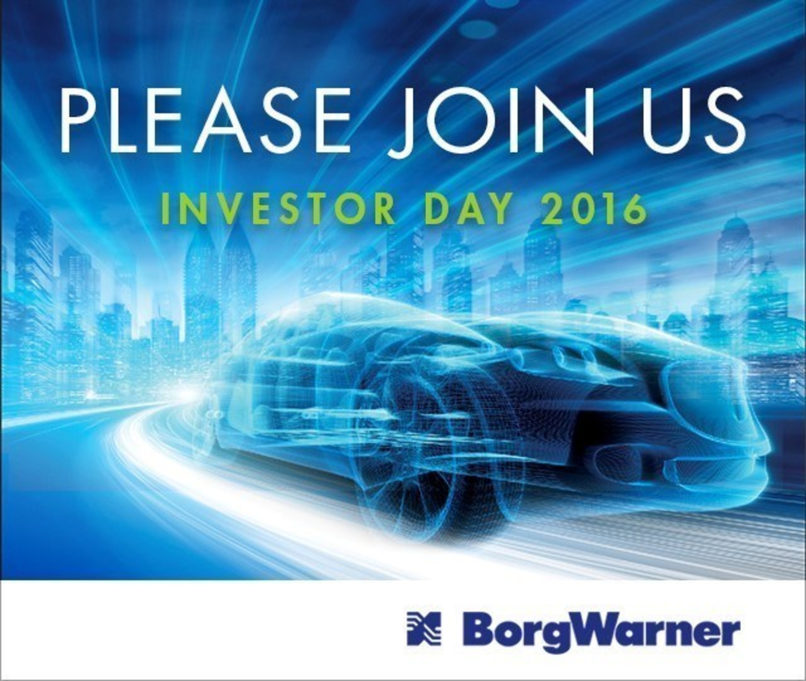 BorgWarner To Host Investor Day On Sept. 7