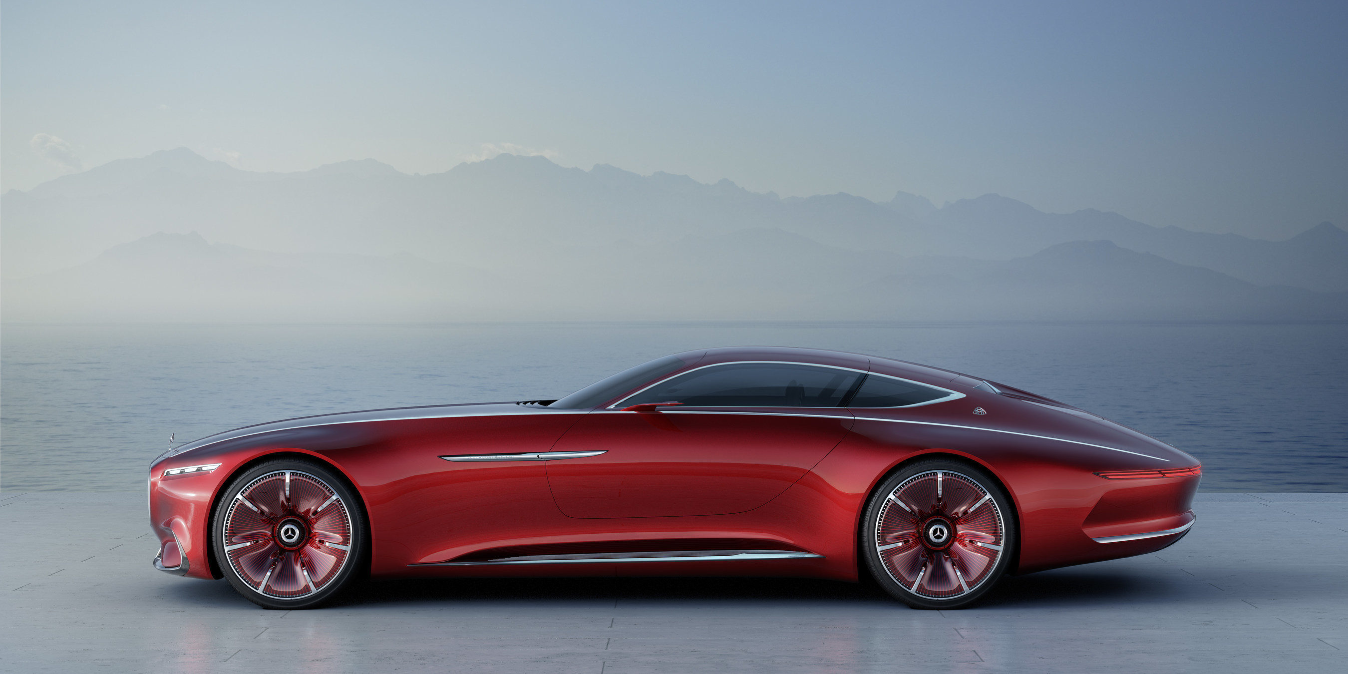 The Vision Mercedes-Maybach 6 made its world debut today in Pebble Beach, CA