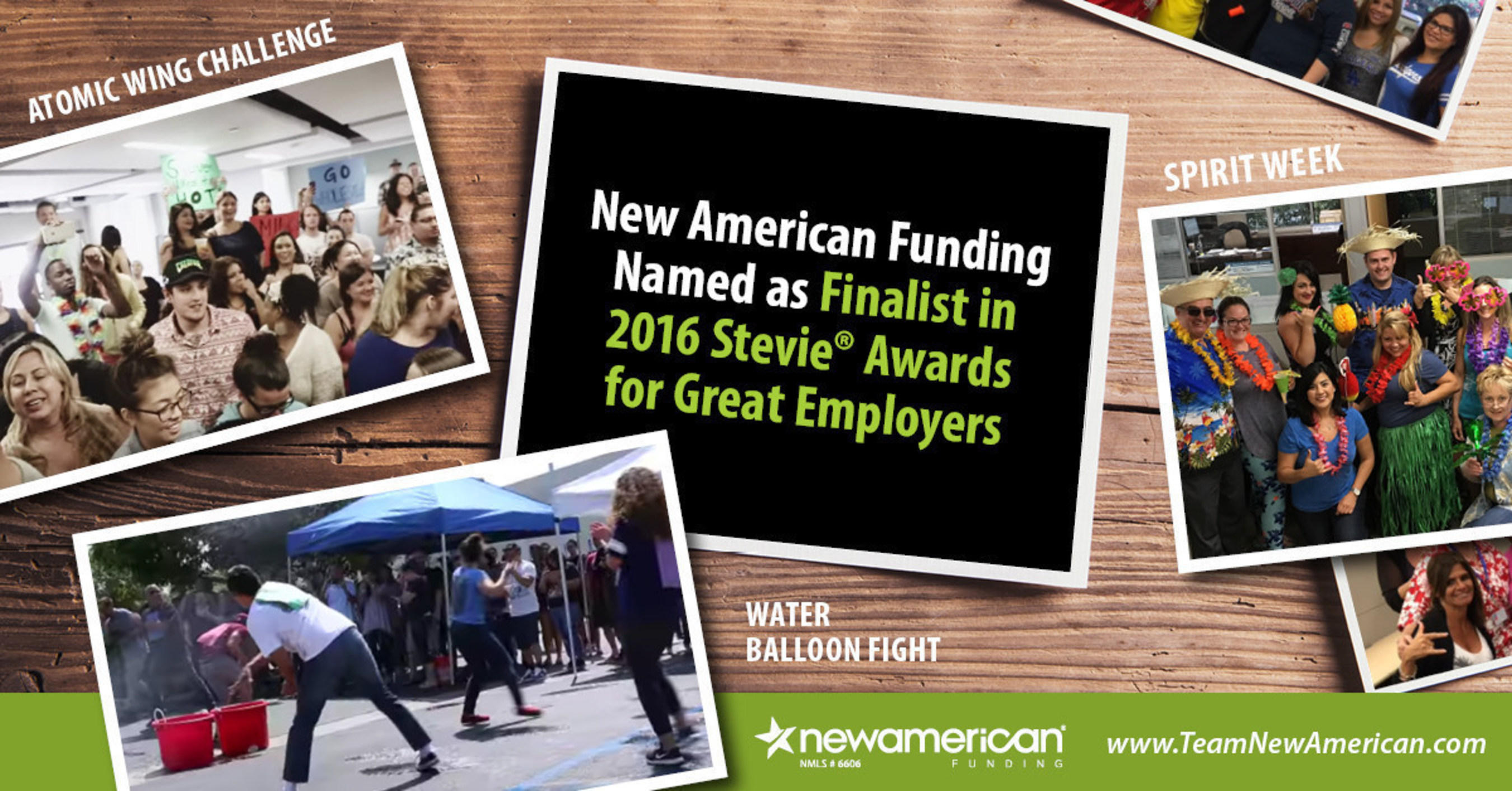 New American Funding Named as Finalist in 2016 Stevie Awards for Great Employers.