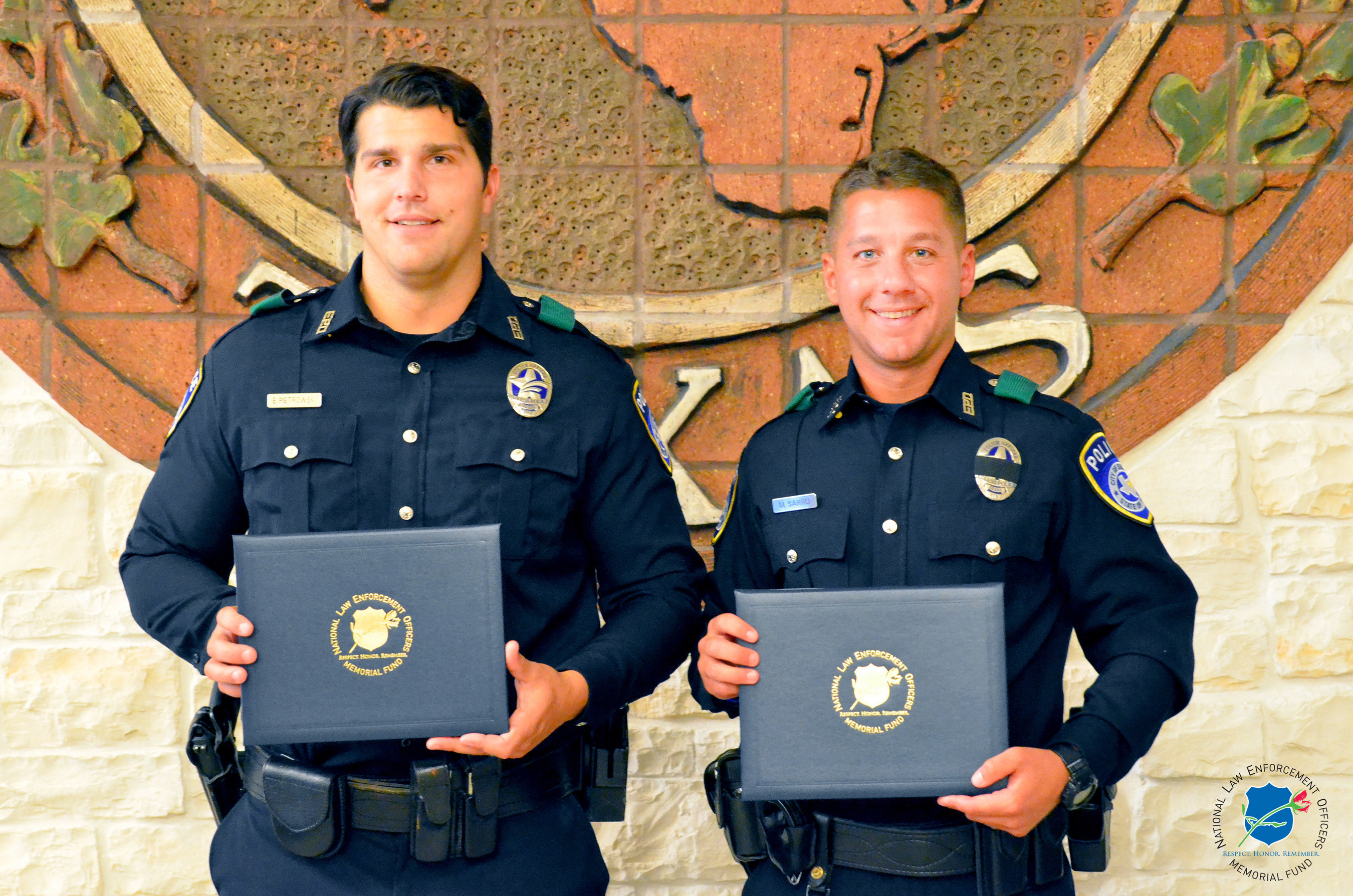 The National Law Enforcement Officers Memorial Fund has selected Officers Ed Pietrowski and Michael Sarro, of the Euless (TX) Police Department, as the recipients of its Officer of the Month Award for August 2016.