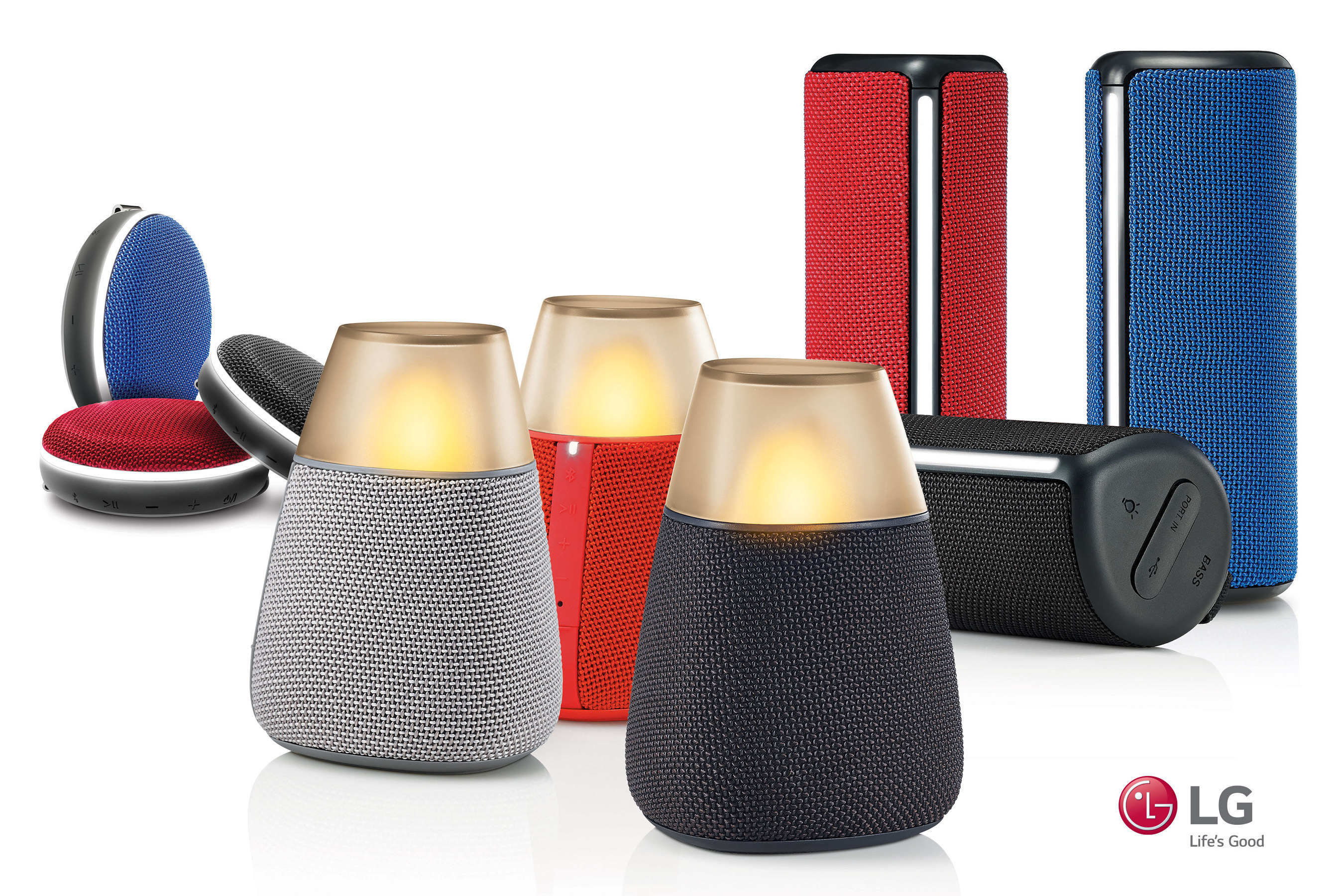 LG Electronics expands U.S. audio line with portable Bluetooth speakers.