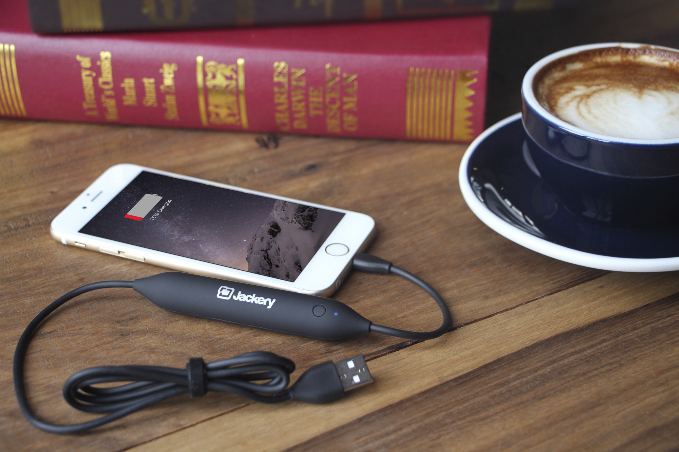"The Jackery Jewel 2-in-1 Lightning Power Cable with Integrated Battery"