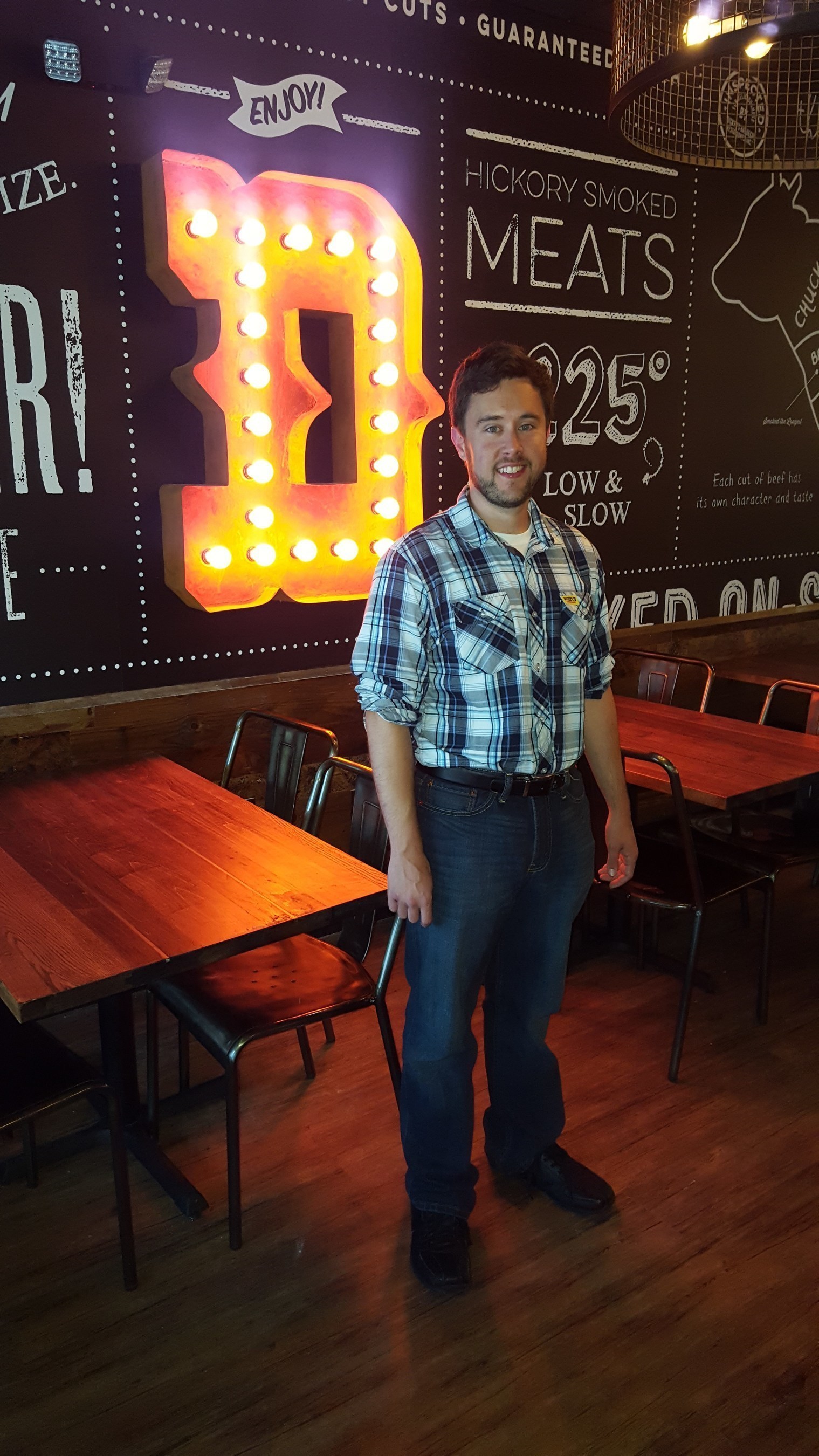 Owner/Operator Brandon Philp opens Dickey's Barbecue Pit in Camp Hill on Thursday