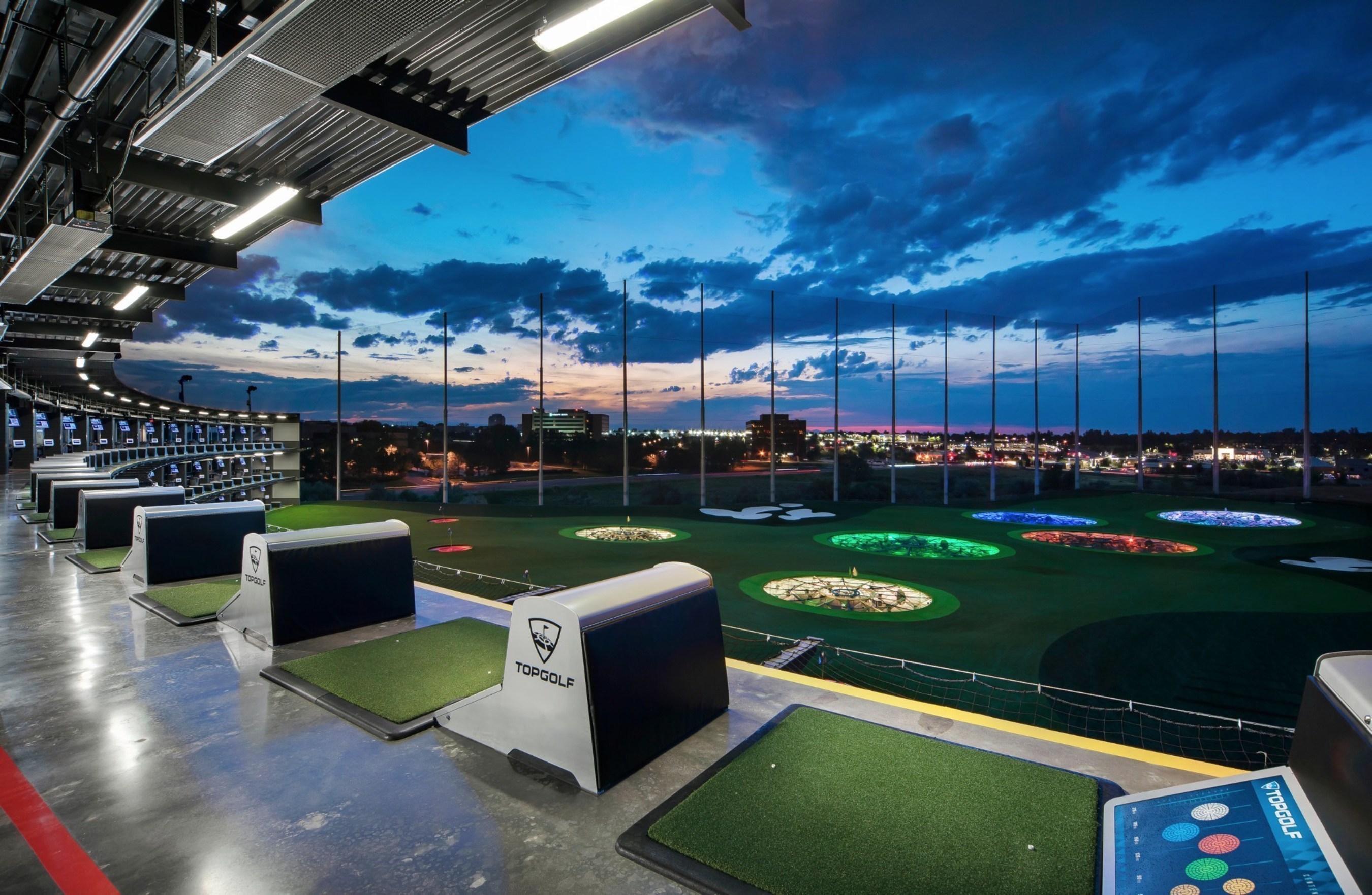 Topgolf tee line and outfield in Centennial, CO