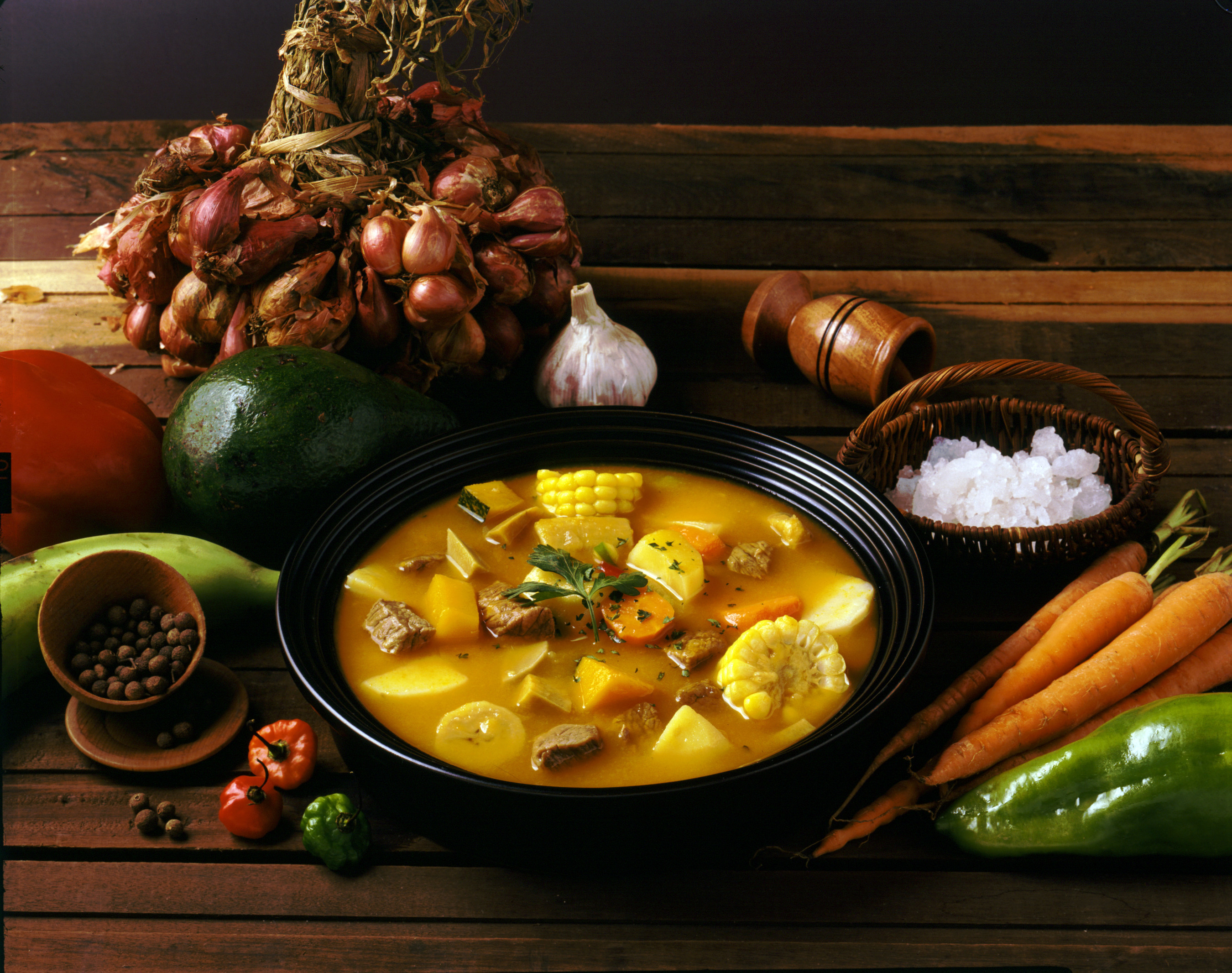 Sancocho, hot soup popular in the mountain regions