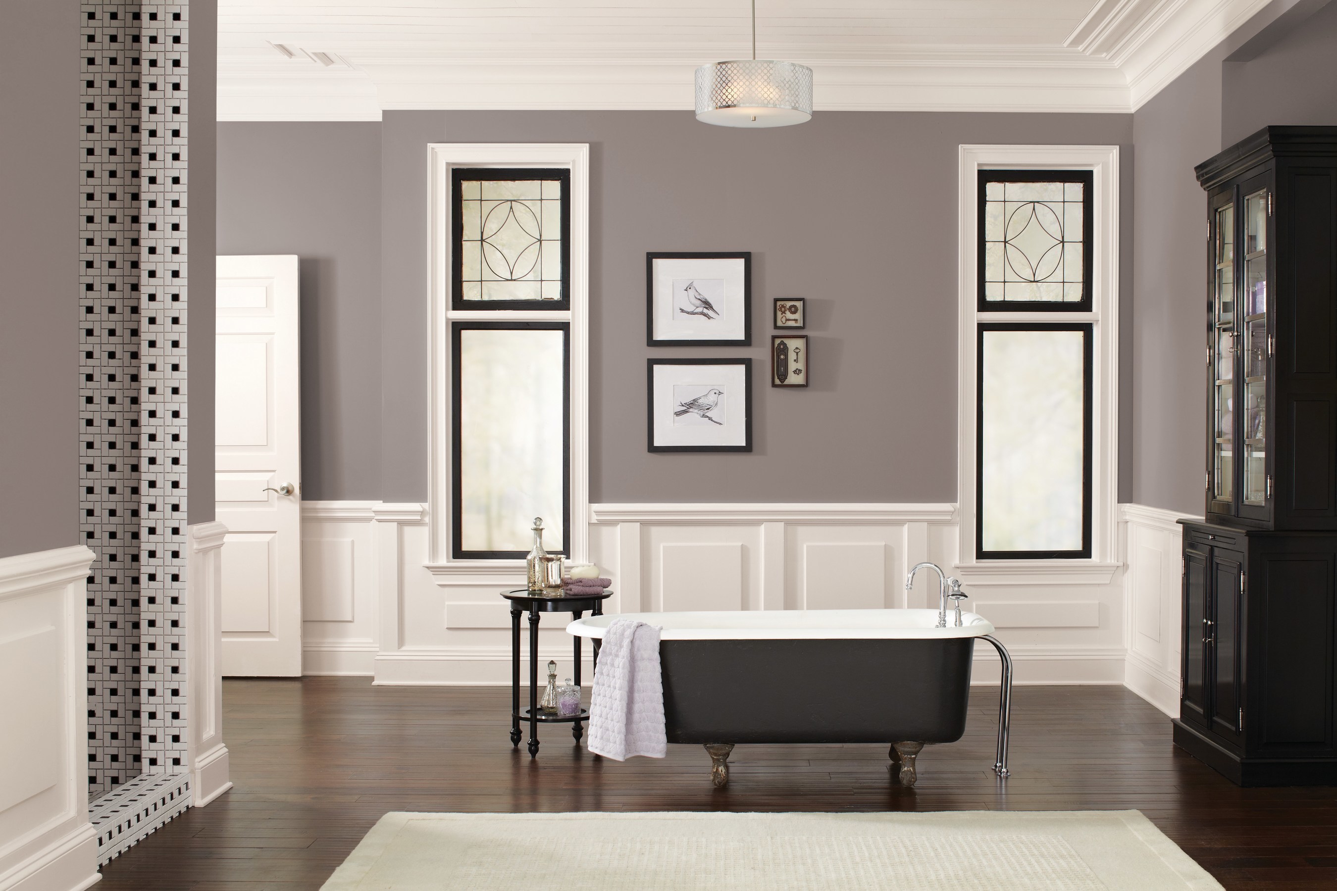 Bathroom in Poised Taupe (SW 6039), Sherwin-Williams 2017 Color of the Year