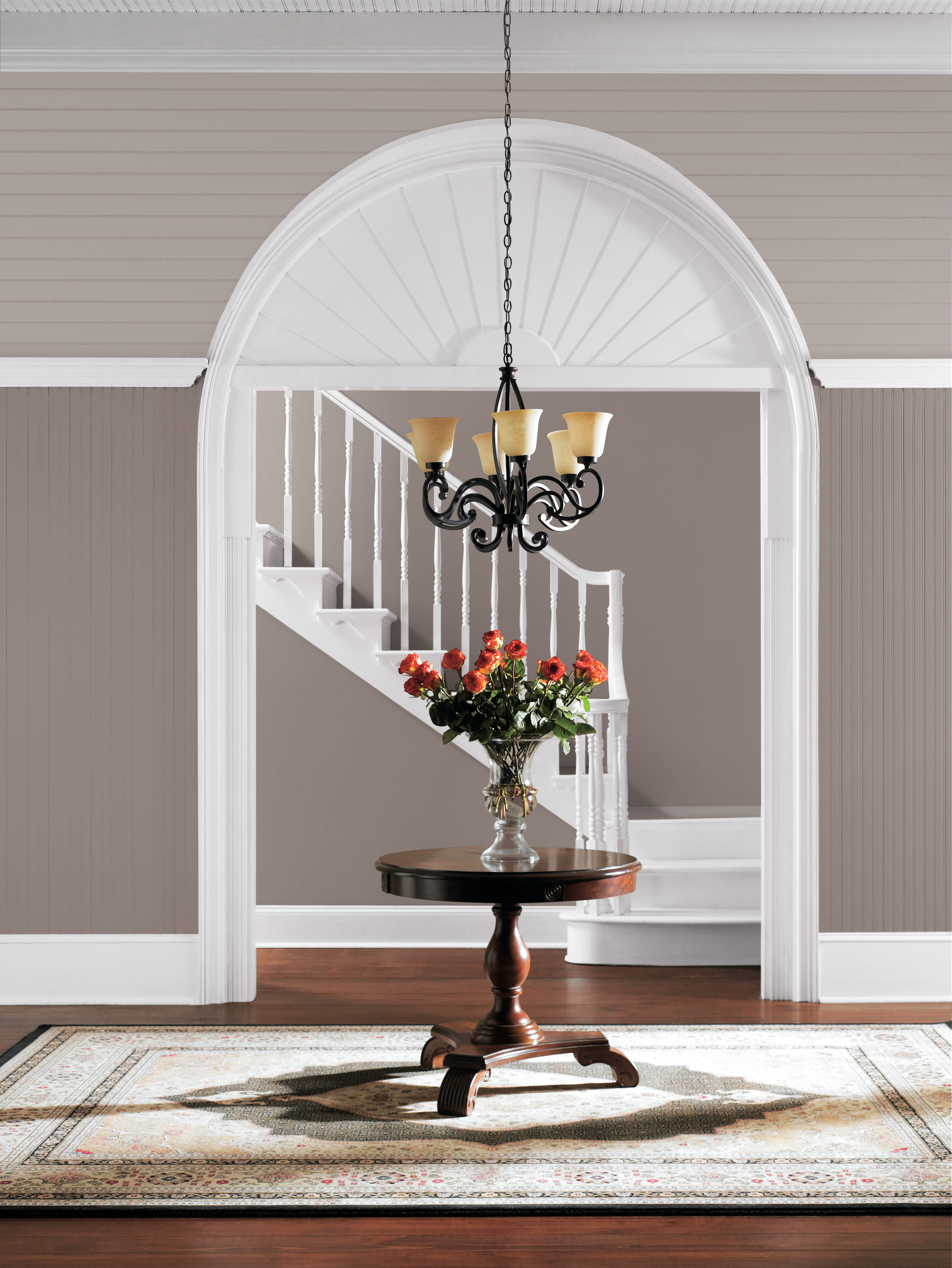 Entryway in Poised Taupe (SW 6039), Sherwin-Williams 2017 Color of the Year.