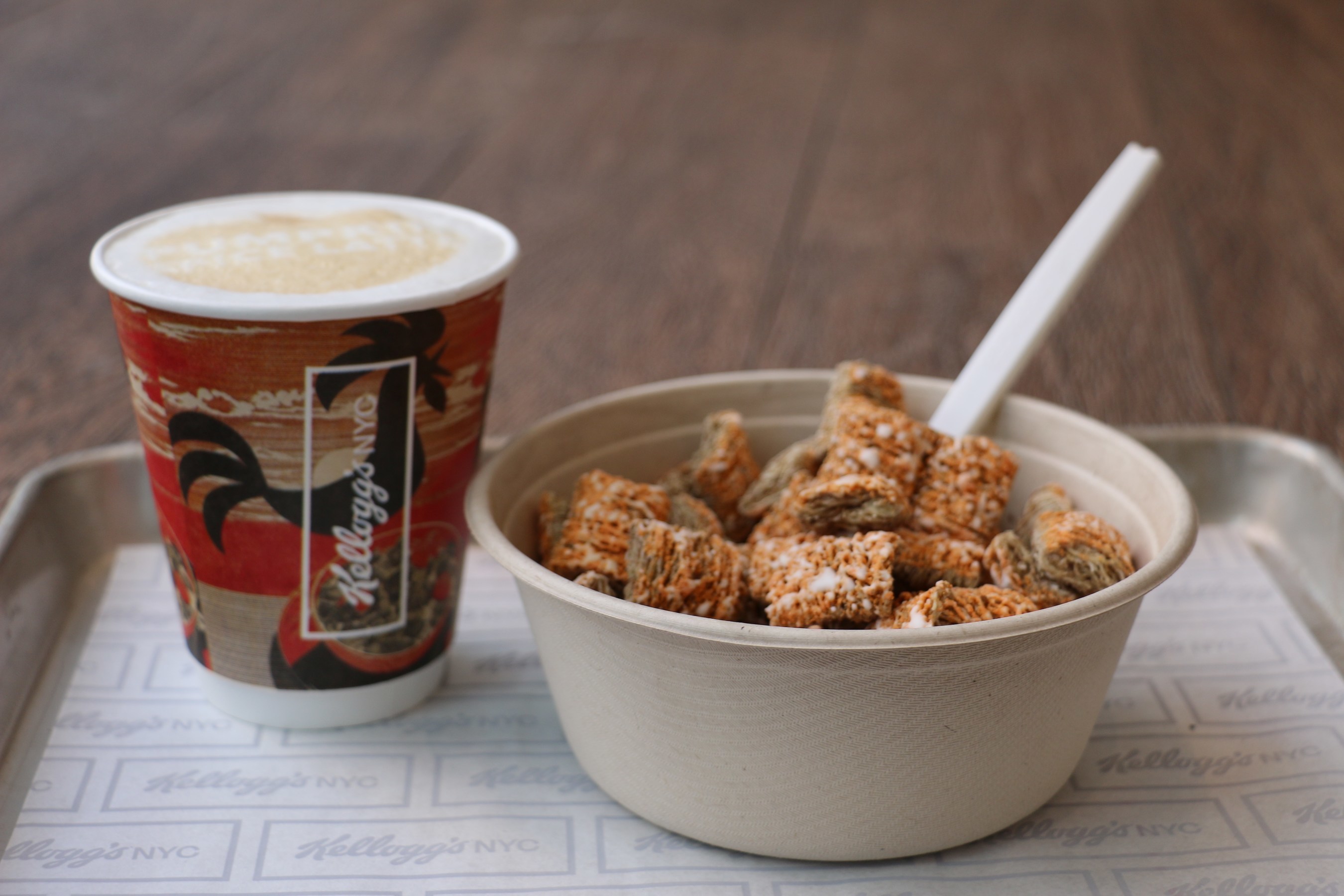 The Pumpkin Spice Latte Bowl, featuring Kellogg's Frosted Mini-Wheats Pumpkin Spice, is available at Kellogg's NYC starting September 6.