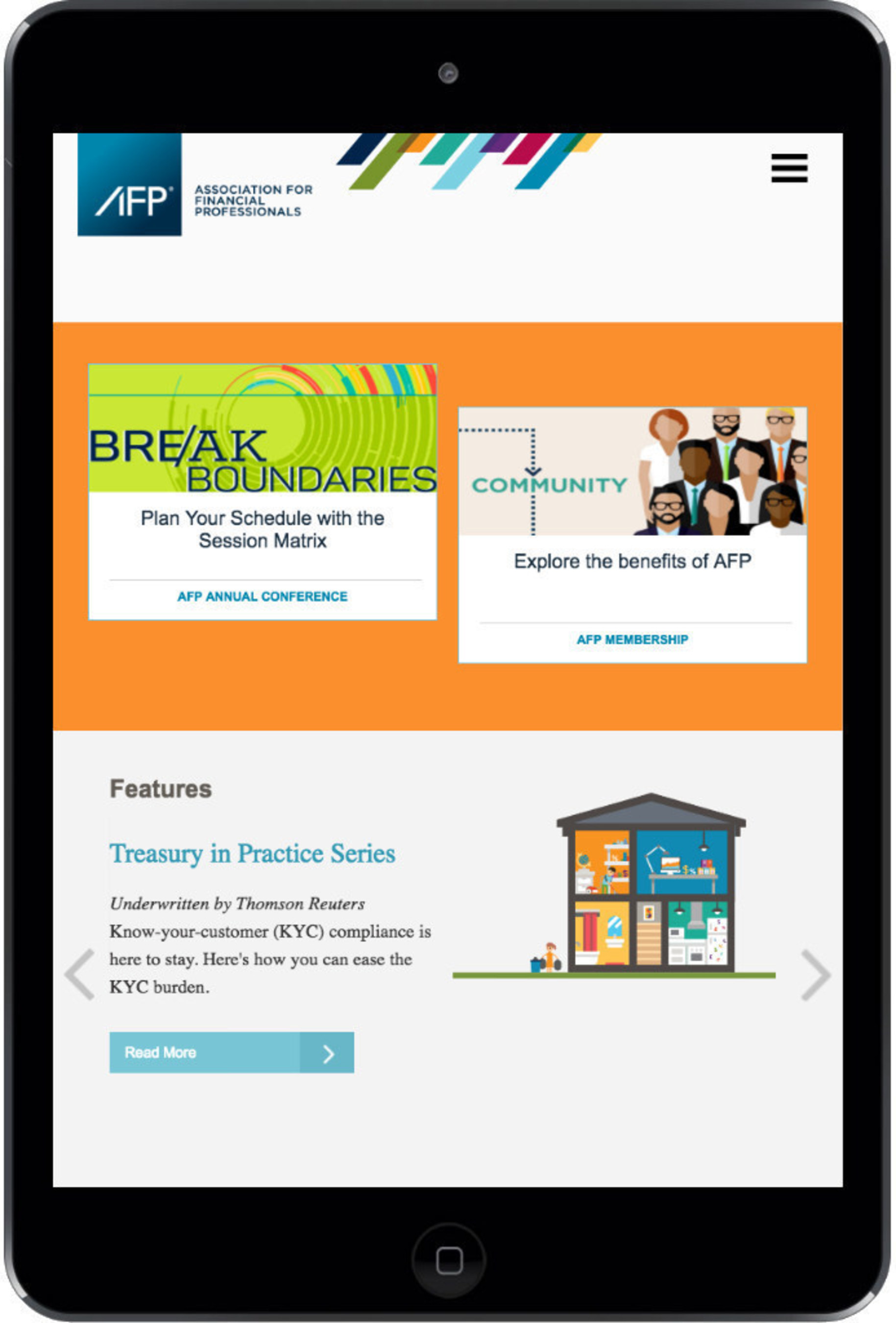 Fig Leaf Software designed and developed 5 new websites for the Association of Financial Professionals using the Progress Sitefinity CMS.
