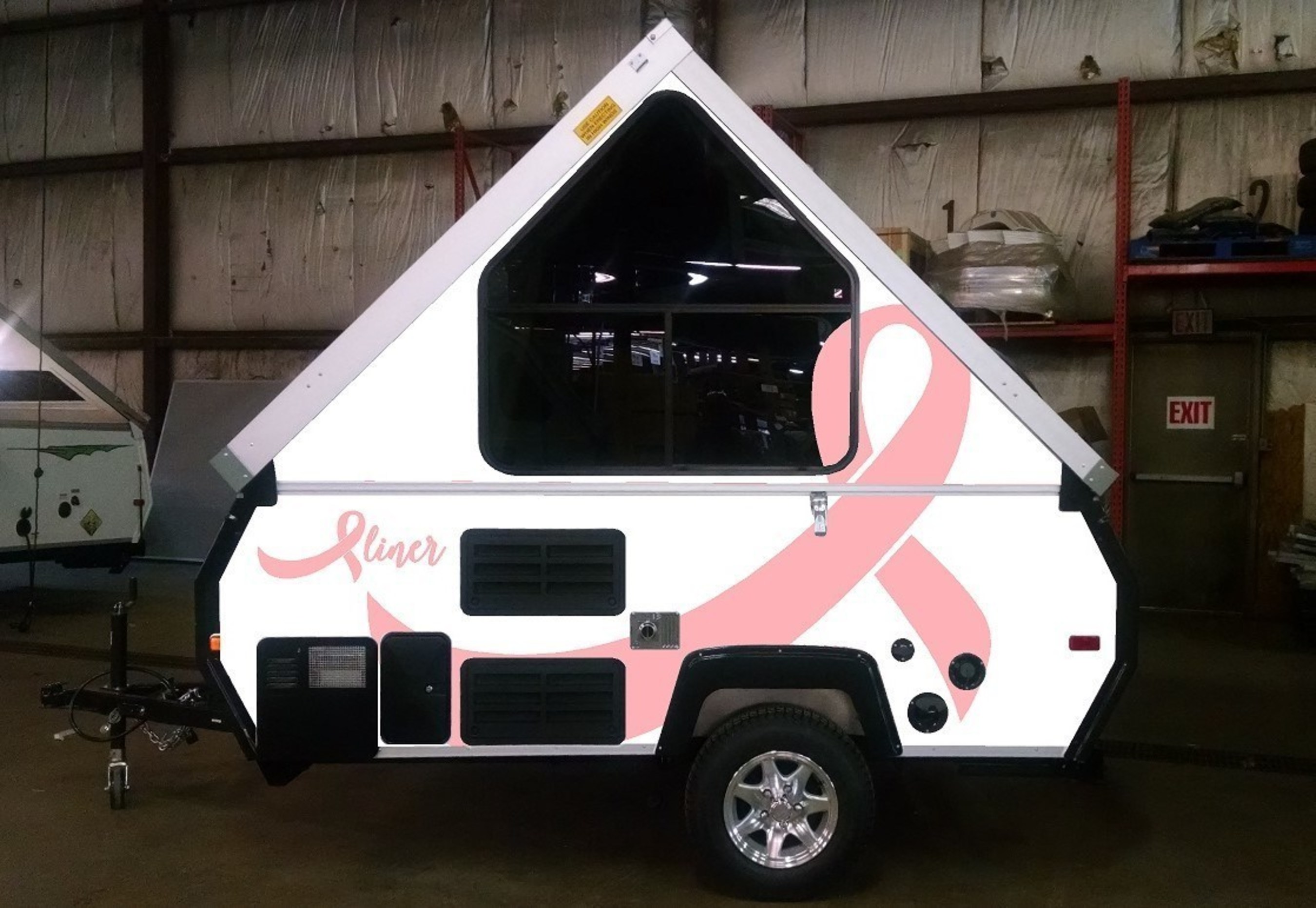 2016 Aliner Pink on White Breast Cancer Awareness Camping Trailer