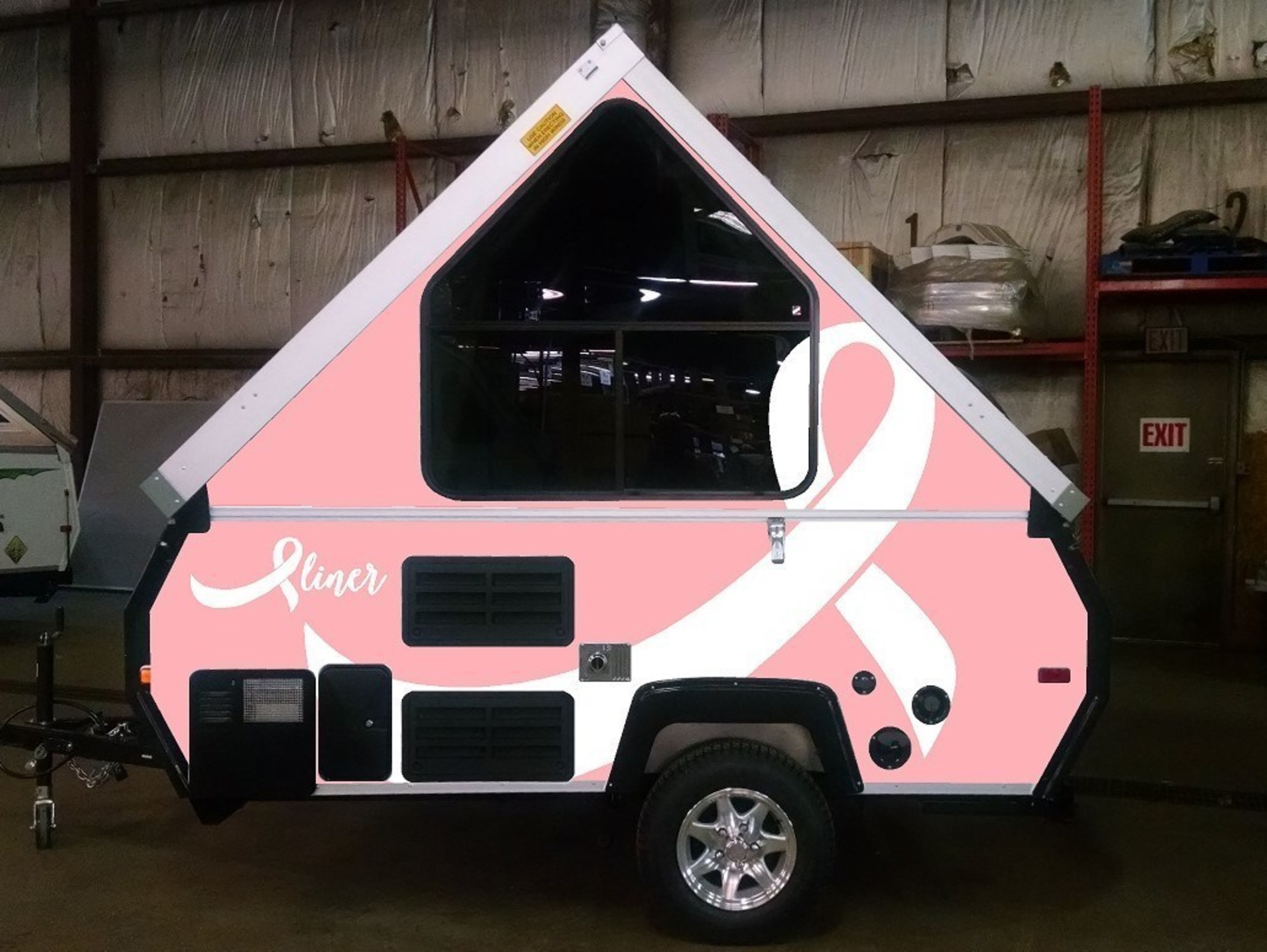 2016 Aliner White on Pink Breast Cancer Awareness Camping Trailer