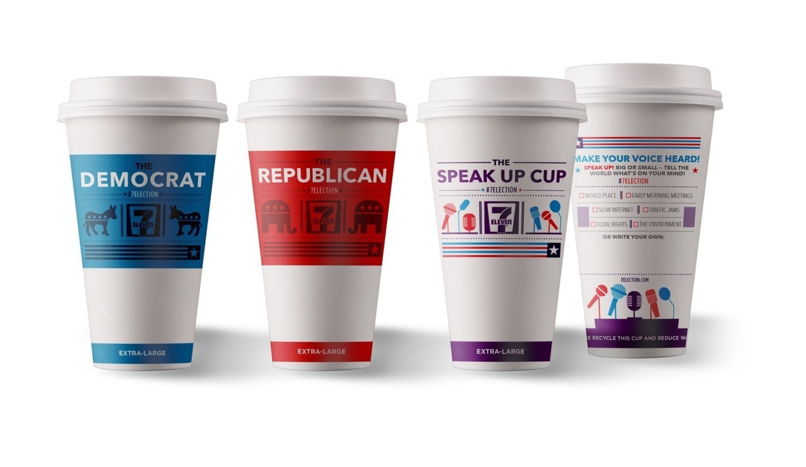 American coffee-lovers can let their voices be heard in the fifth quadrennial 7-Election(TM) Presidential Coffee Cup Poll at participating 7-Eleven(R) stores.
