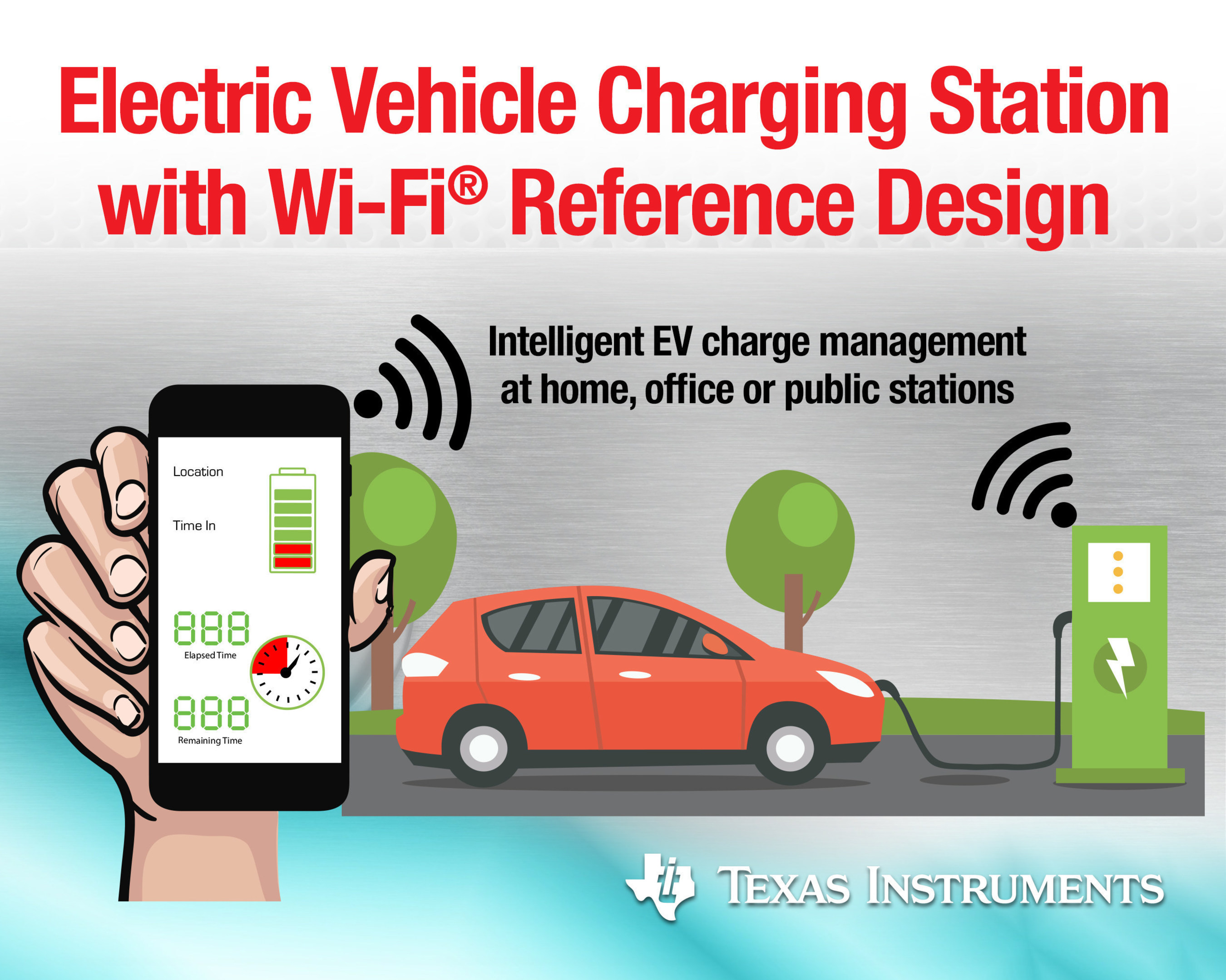Texas Instruments adds Wi-Fi capability to EV charging stations with new reference design.